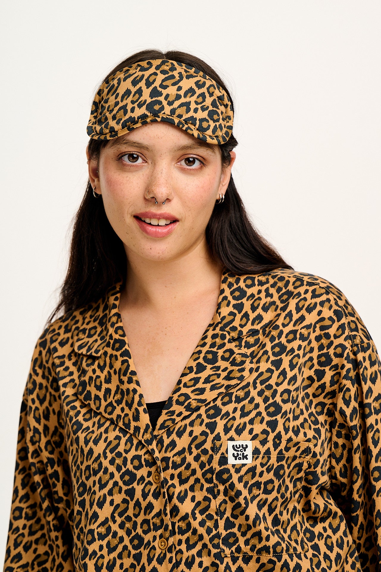 Eye Mask in Leopard Print Lucy & Yak
