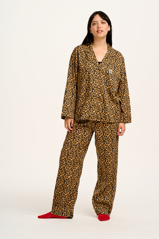 Dreamer - Soft Cotton Pyjama Set in Leopard Print