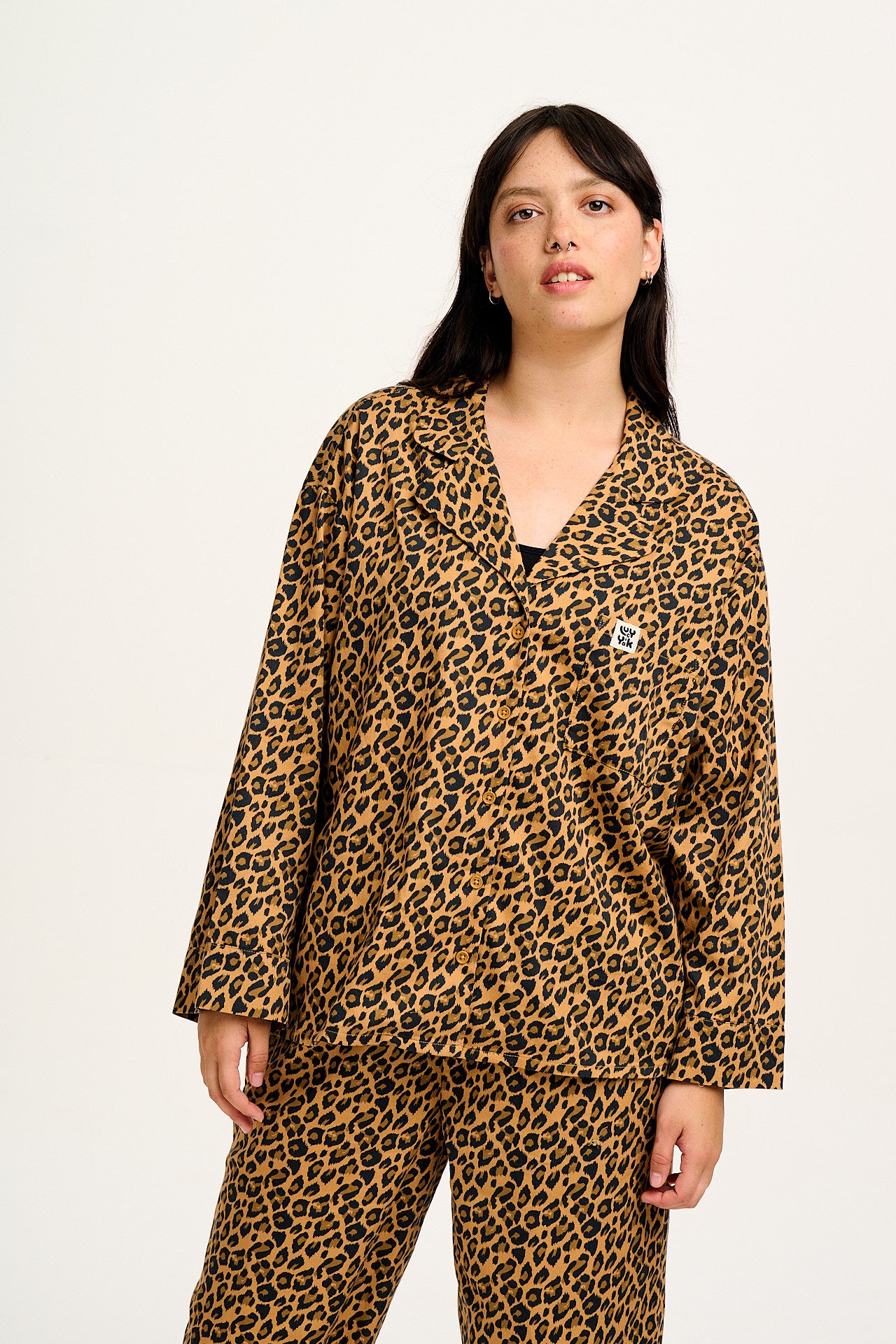 Dreamer - Soft Cotton Pyjama Set in Leopard Print