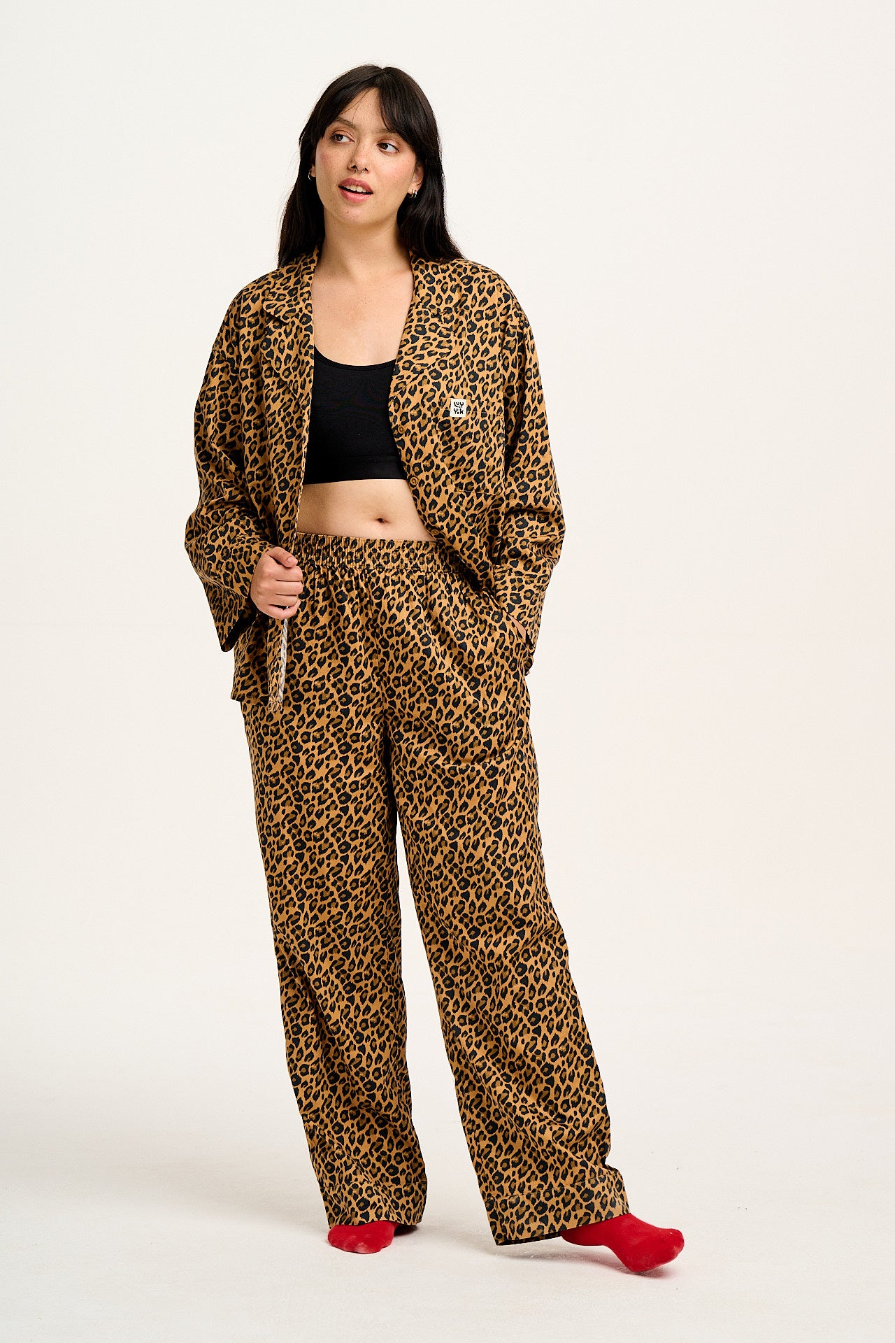 Dreamer - Soft Cotton Pyjama Set in Leopard Print