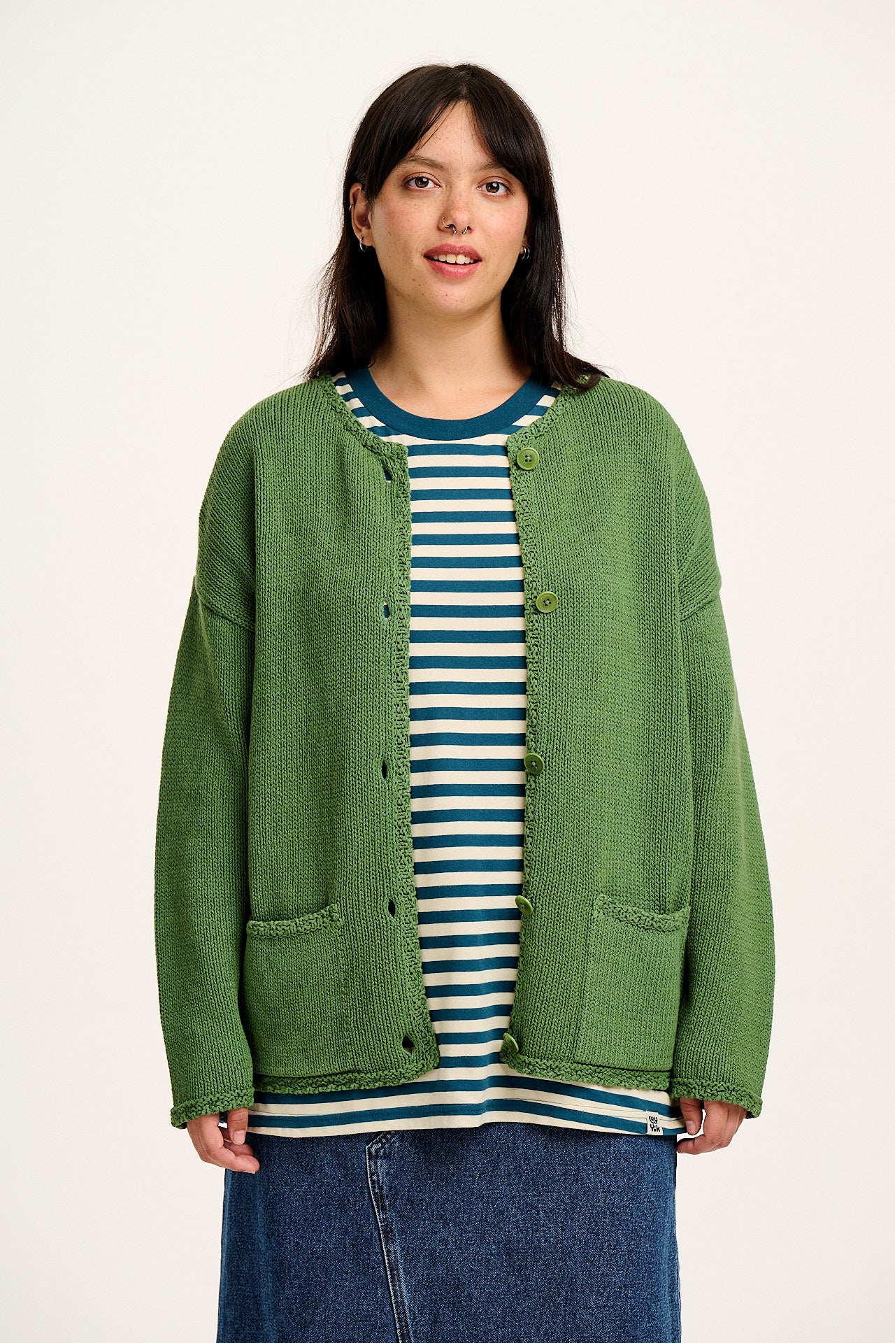 Frederika - Cardigan in Highland Green