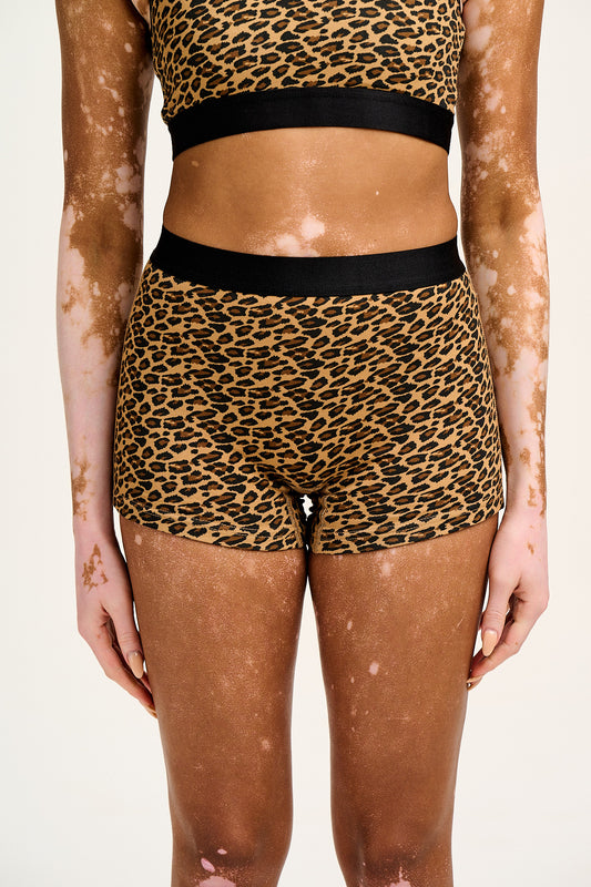 Joey - Cotton & Bamboo Boxer Shorts in Leopard Print