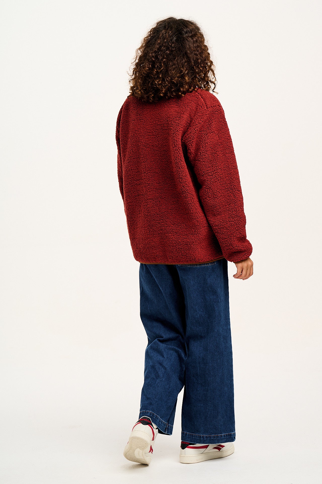 Harper - Borg Fleece Jacket in Jasper Red