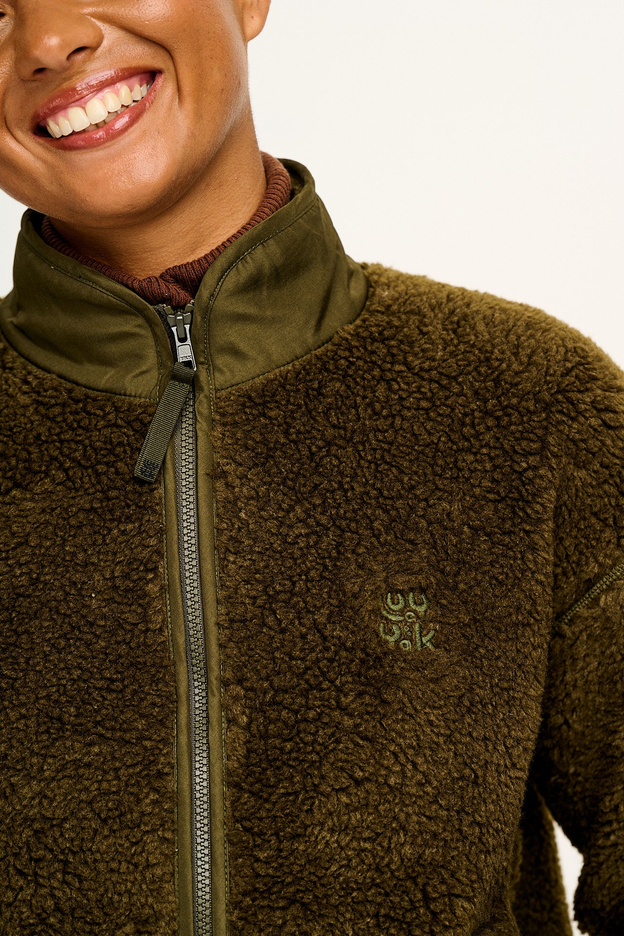 Mason - Fleece in Khaki Green