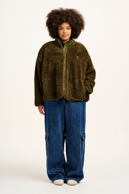 Mason - Fleece in Khaki Green