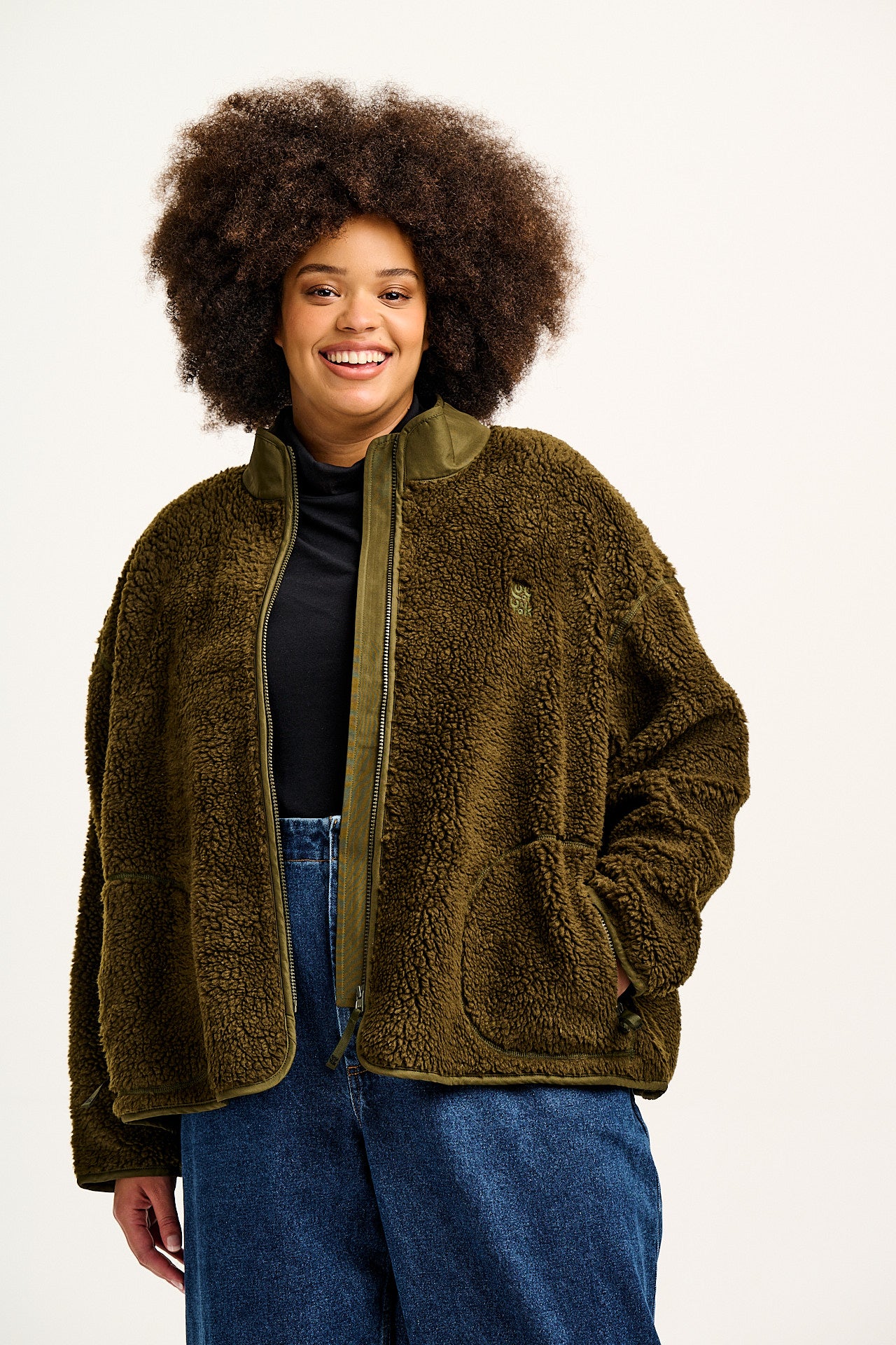 Mason - Fleece in Khaki Green