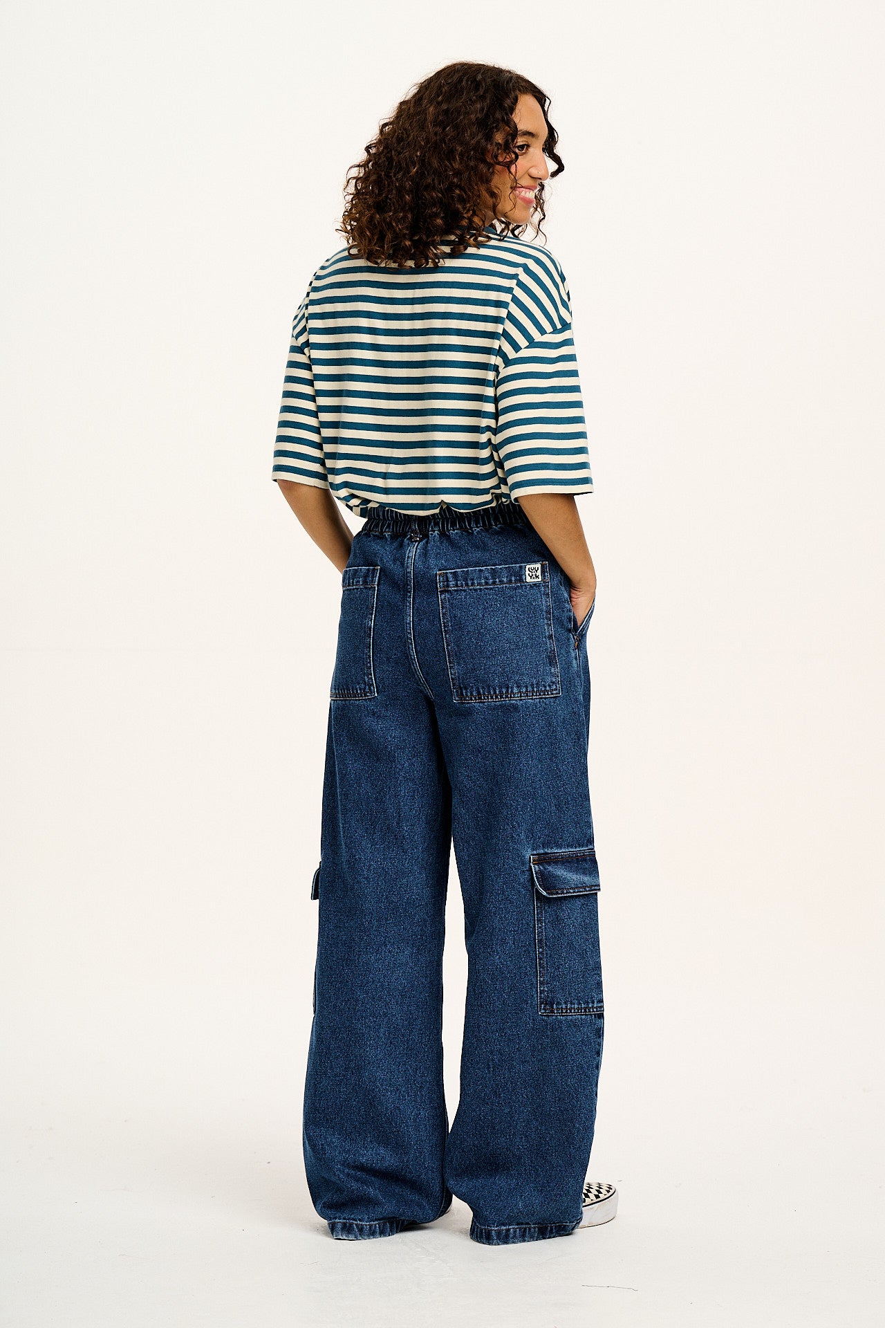 Phoenix - Cargo Trousers in Blue Denim