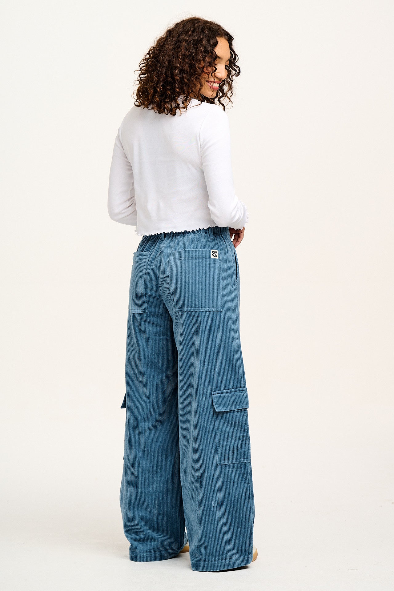 Phoenix - Corduroy Cargo Trousers in Blue