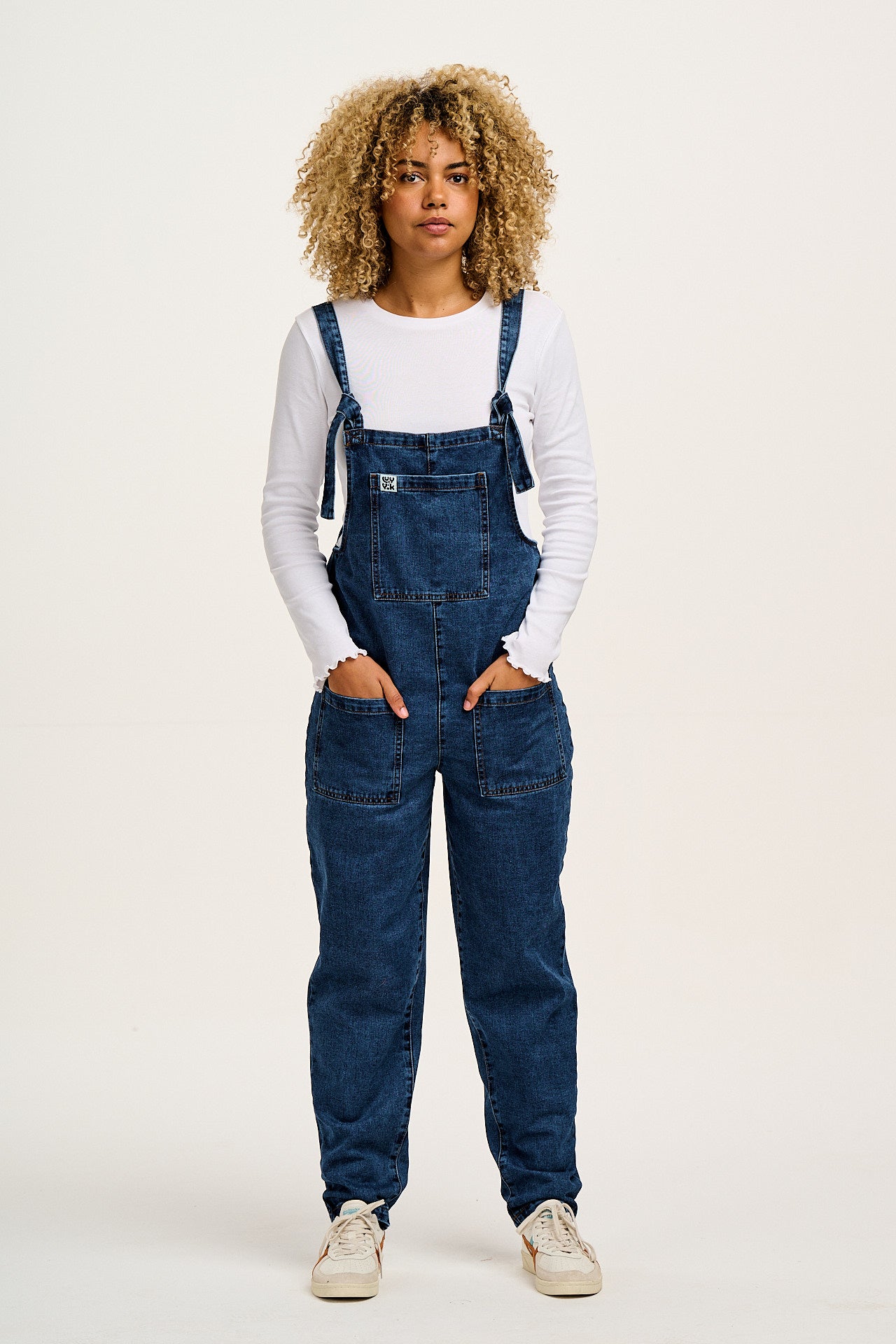 Original - Denim Dungarees in Mid Wash Blue