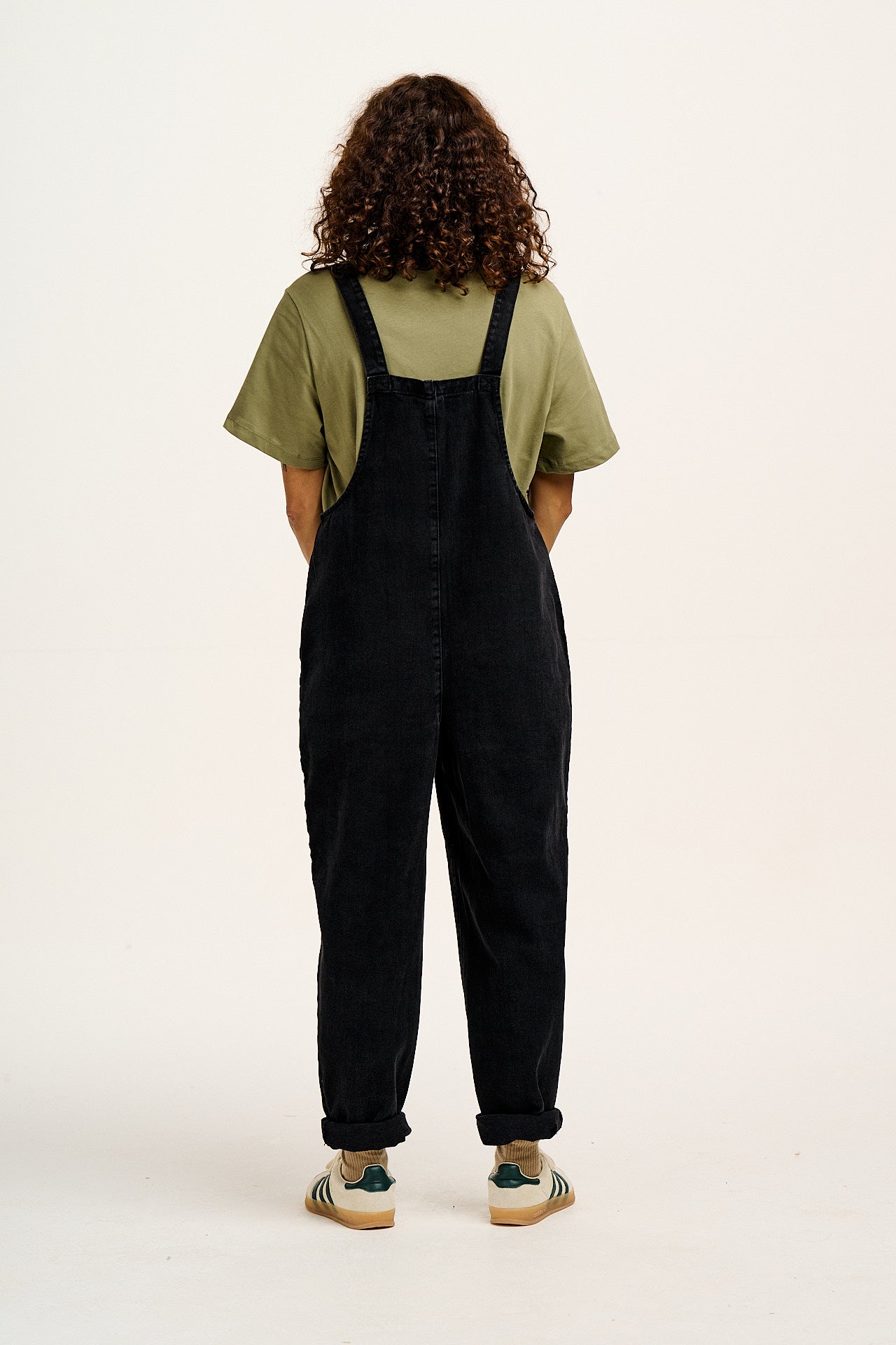 Original - Denim Dungarees in Washed Black