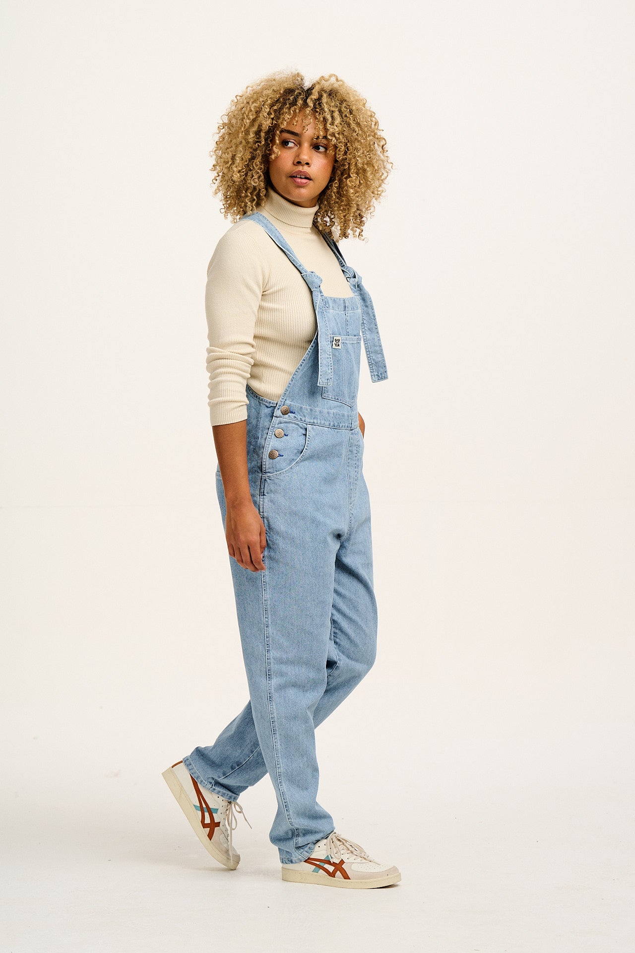 Reuben - Denim Dungarees in Light Wash Blue