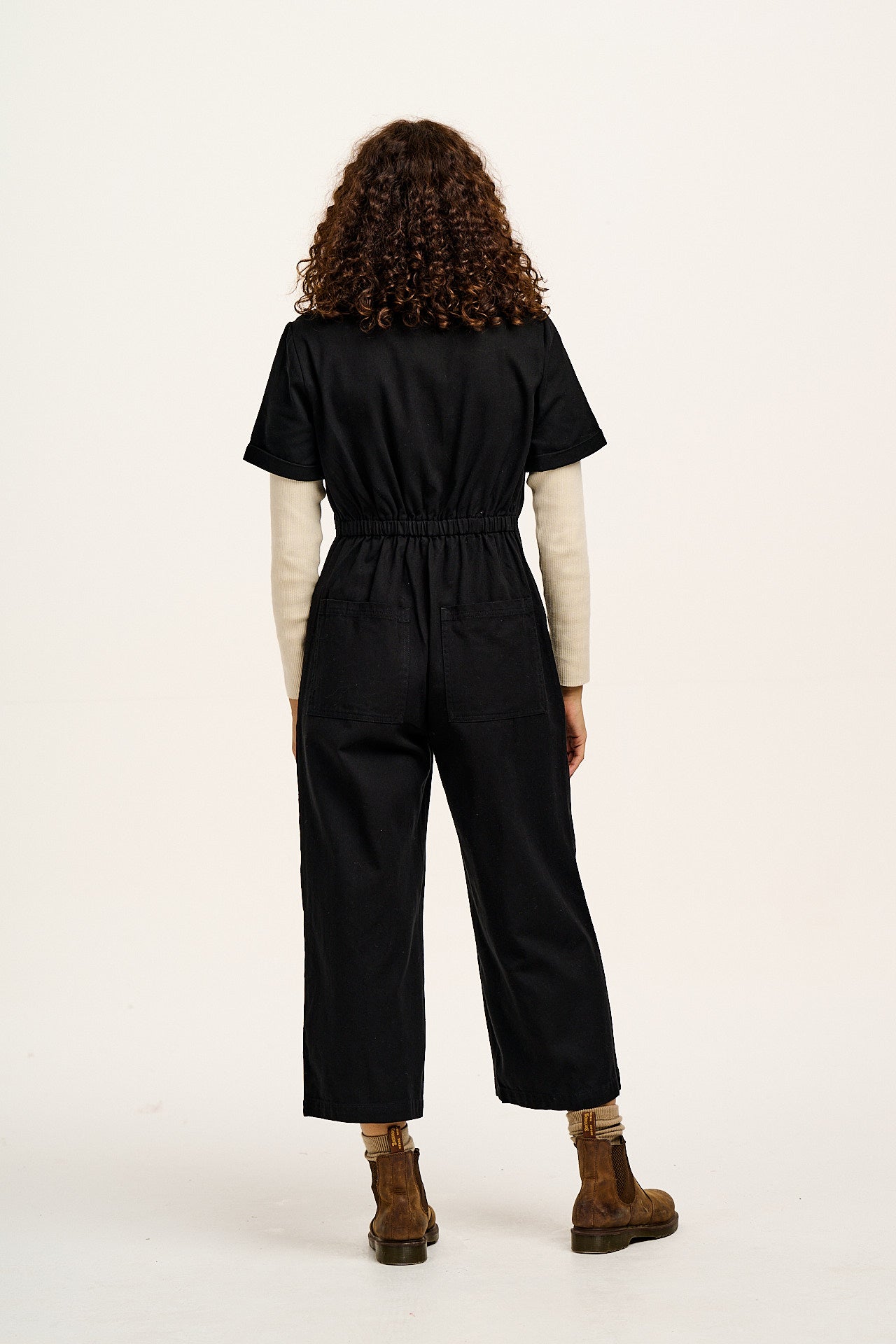 Ragan - Cotton Jumpsuit in Black