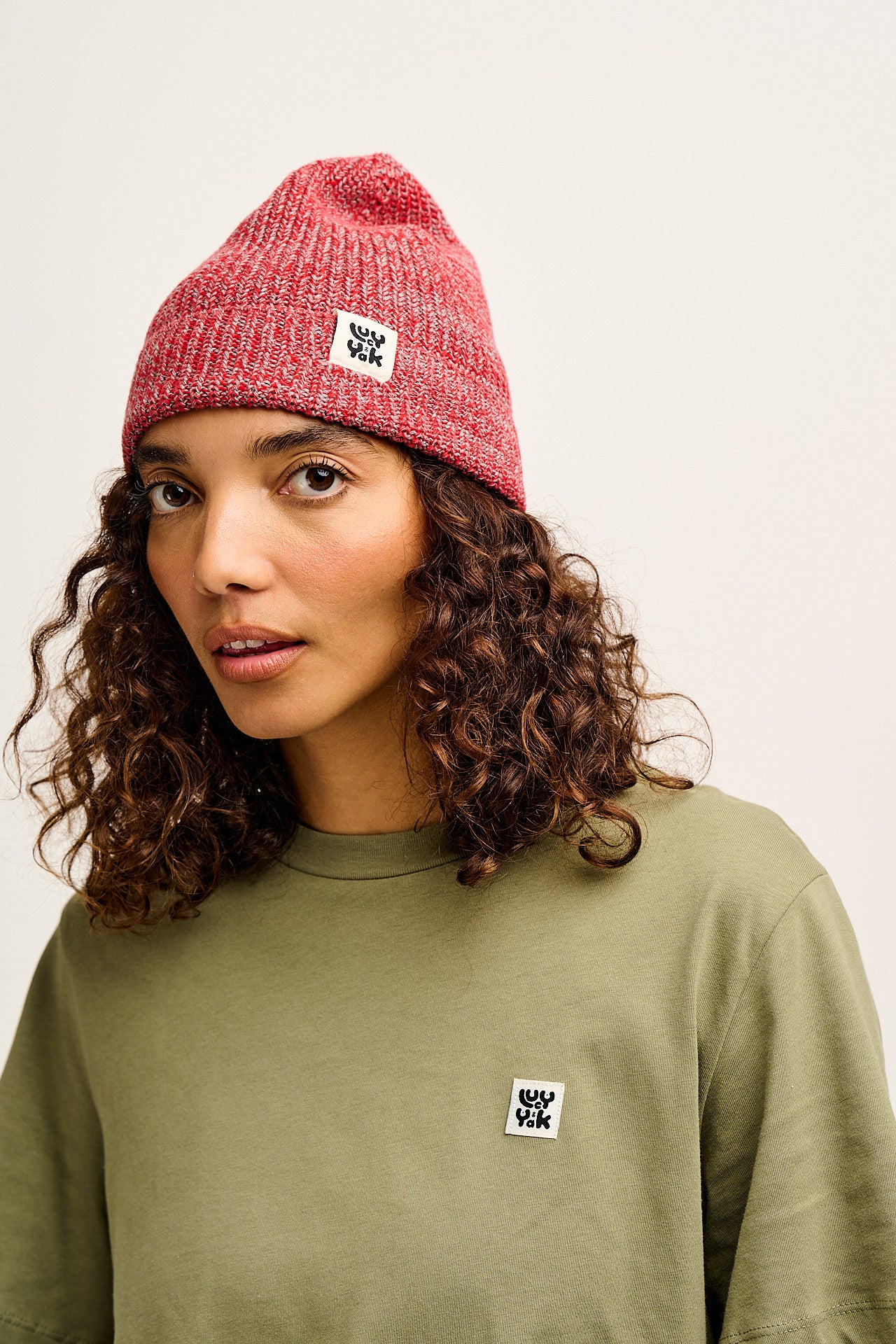 Luca - Cotton Beanie in Red