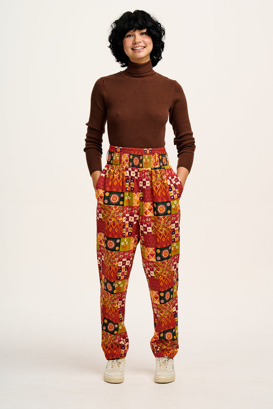 L.E. Alexa - Cotton Trousers in Artist Print by Namrata Kumar