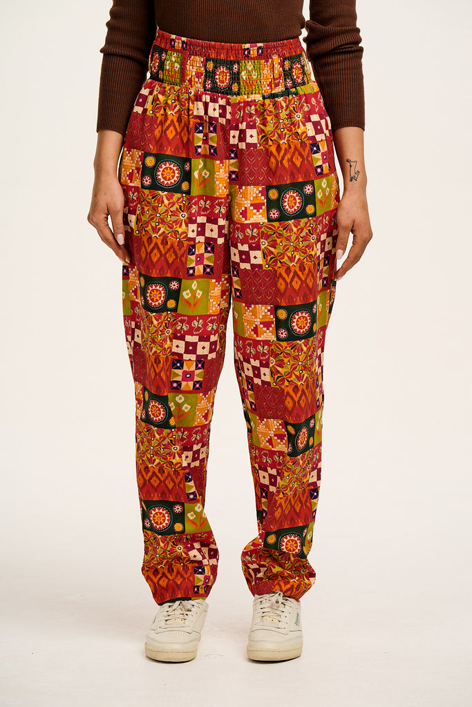 L.E. Alexa - Cotton Trousers in Artist Print by Namrata Kumar