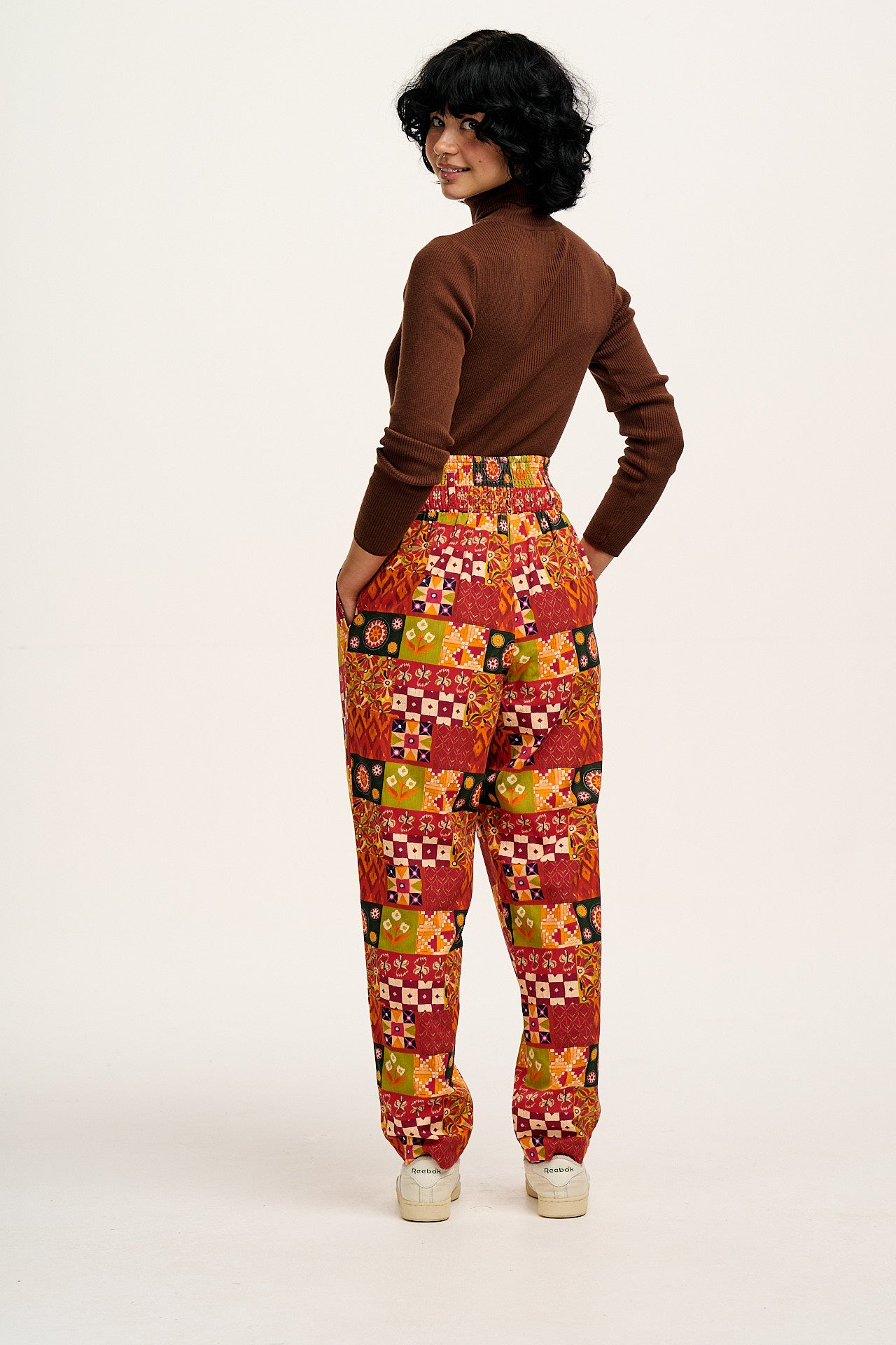 L.E. Alexa - Cotton Trousers in Artist Print by Namrata Kumar