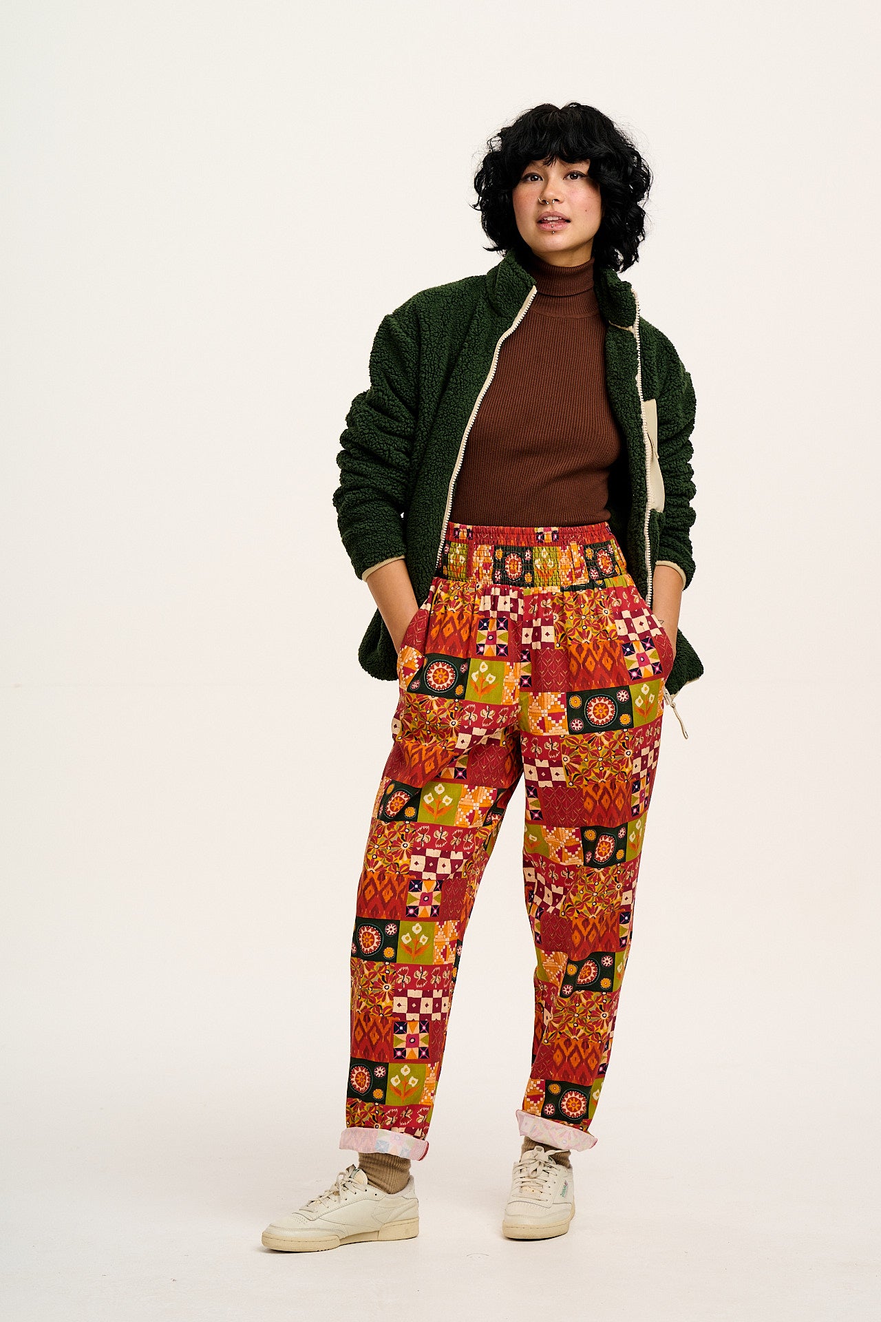 L.E. Alexa - Cotton Trousers in Artist Print by Namrata Kumar