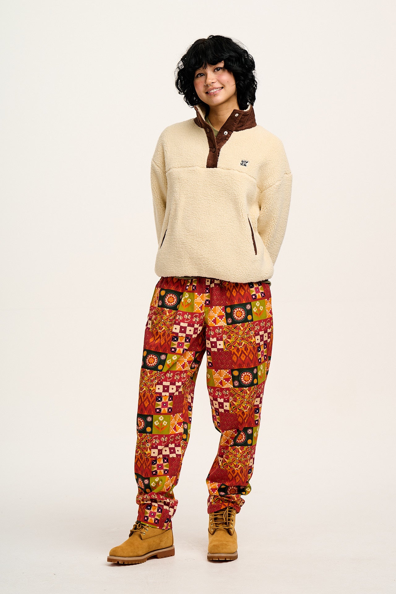 L.E. Alexa - Cotton Trousers in Artist Print by Namrata Kumar