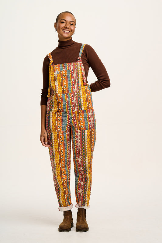 L.E. Original - Twill Dungarees in Artist Print by Chaaya Prabhat