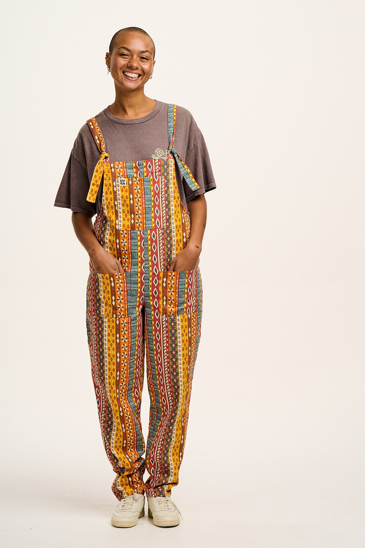 L.E. Original - Twill Dungarees in Artist Print by Chaaya Prabhat