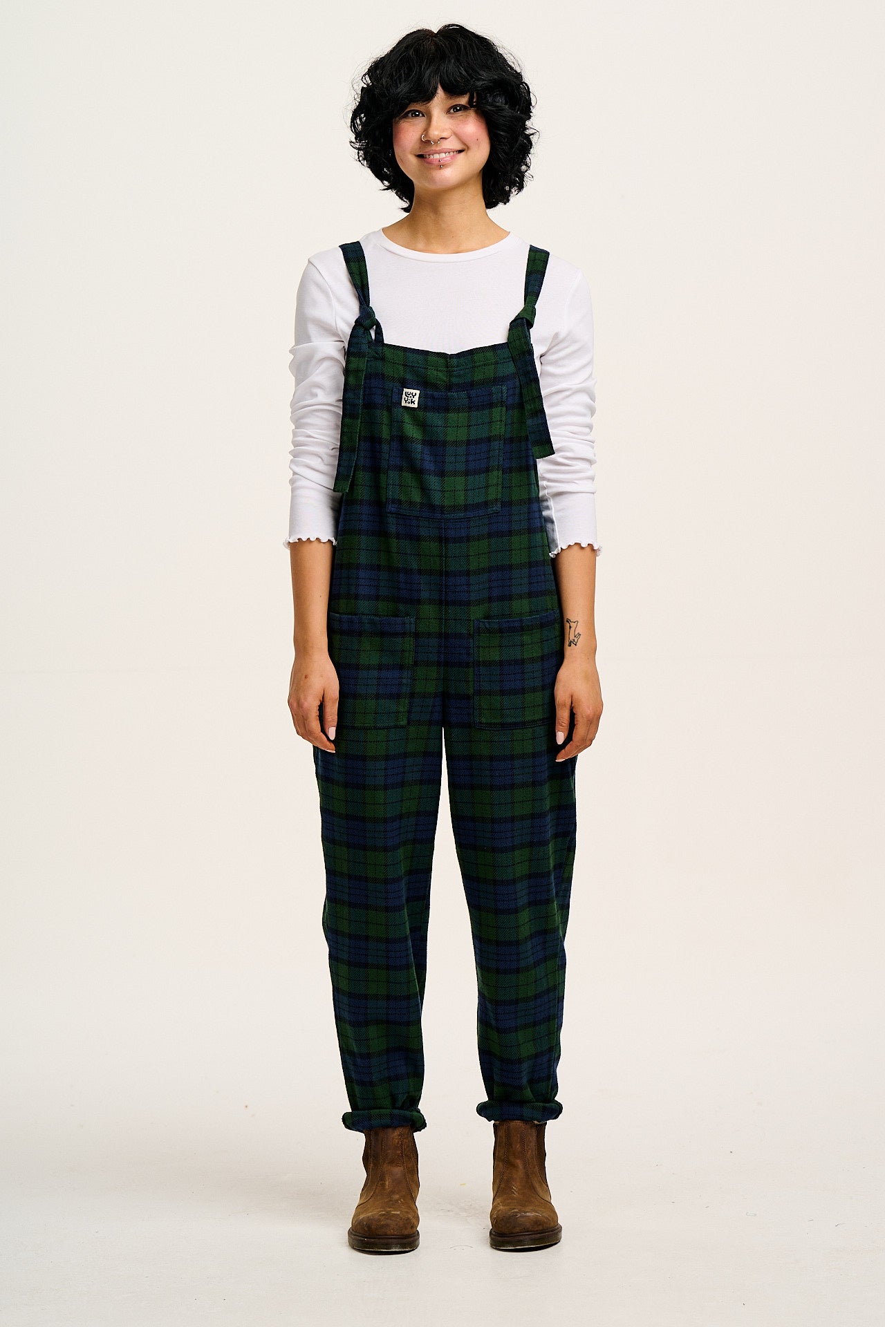 Patterned Dungarees