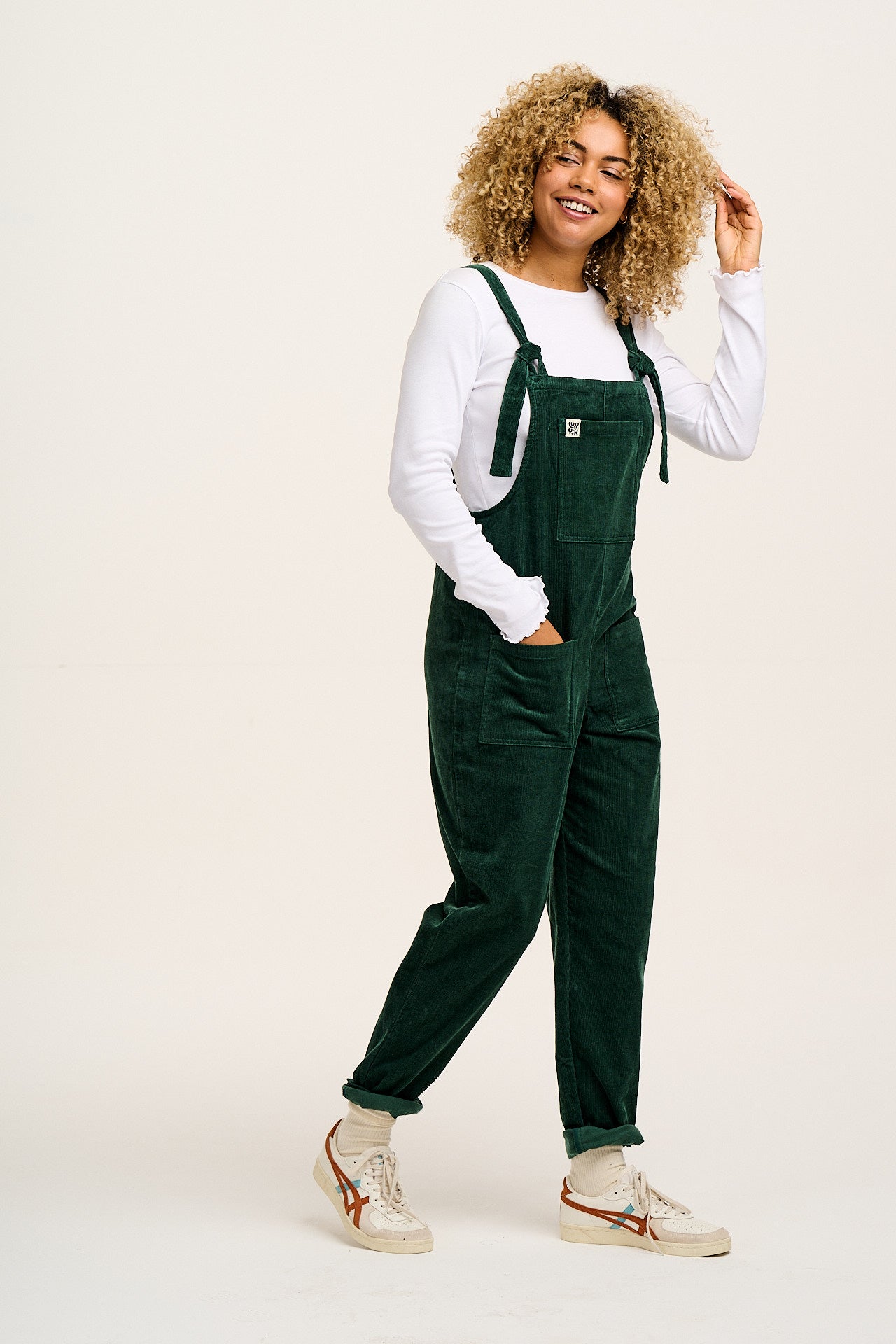 Original - Corduroy Dungarees in Posy Green