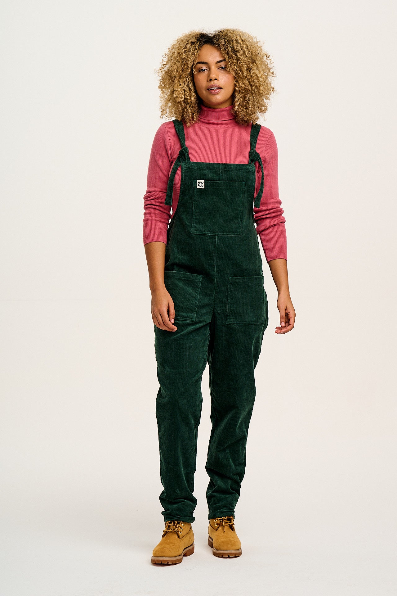 Original - Corduroy Dungarees in Posy Green