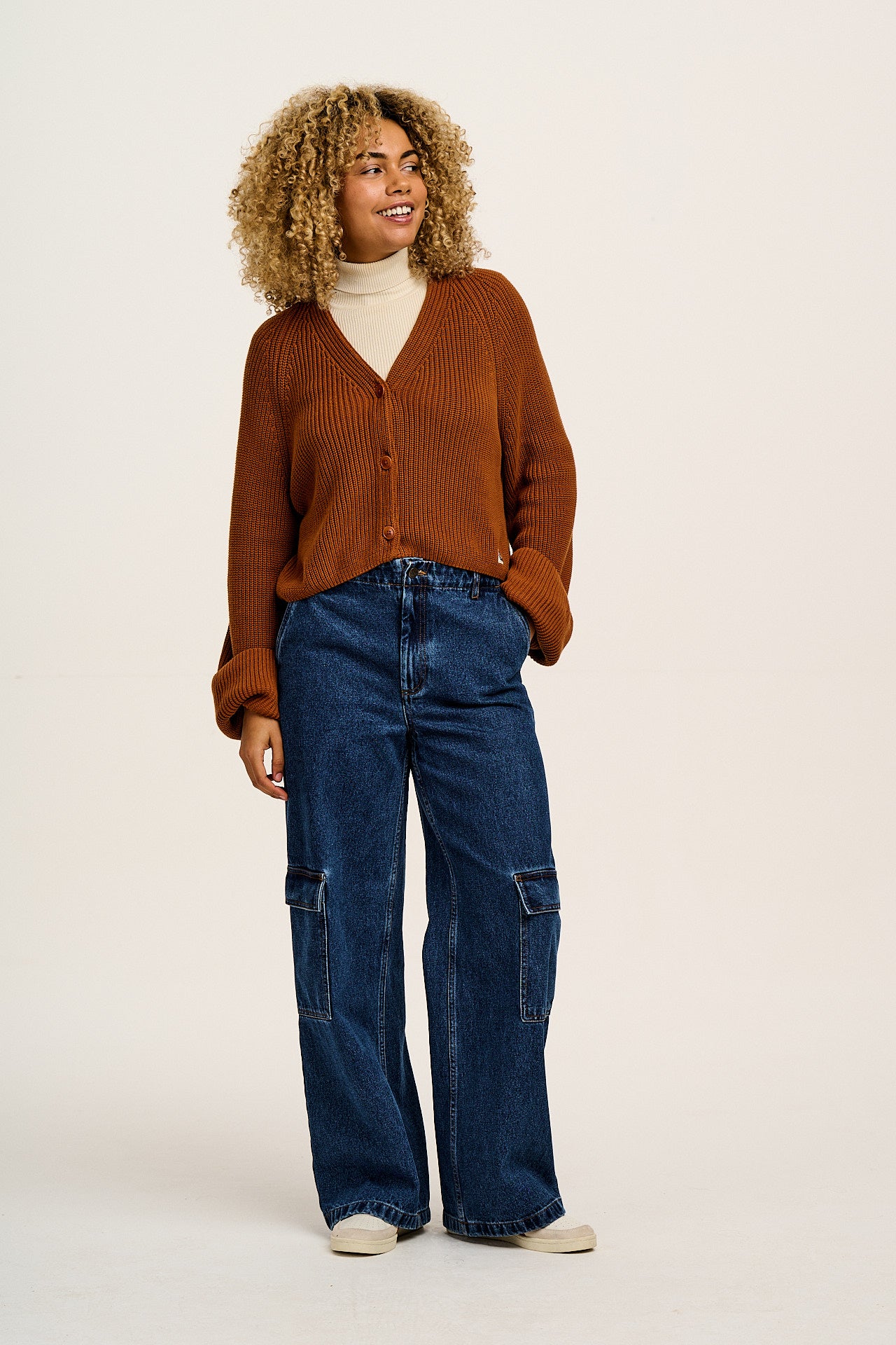 Phoenix - Cargo Trousers in Blue Denim