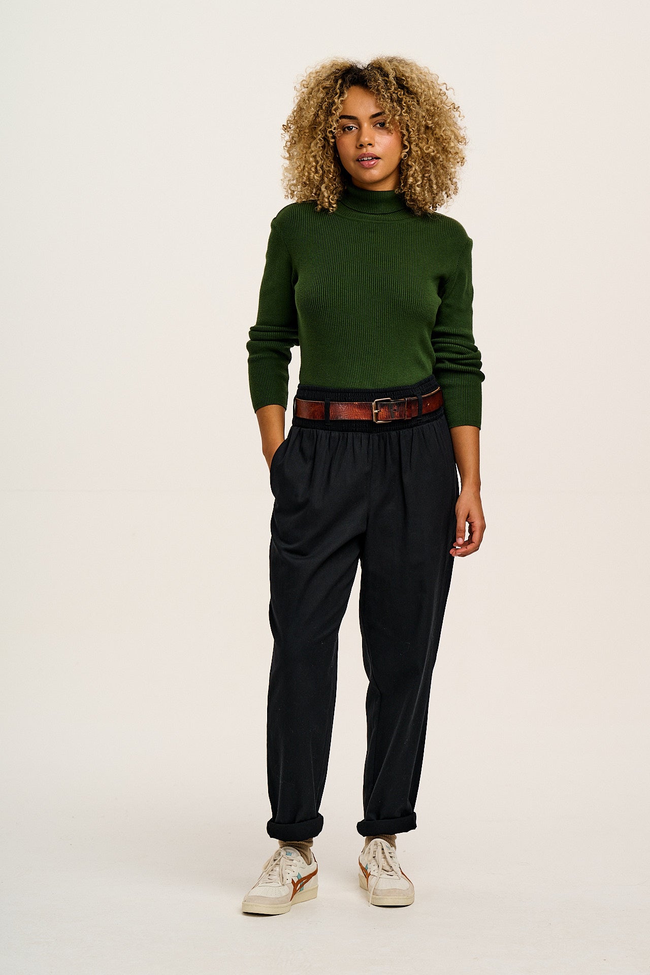 Alexa Trousers - High Rise - Elasticated Waistband