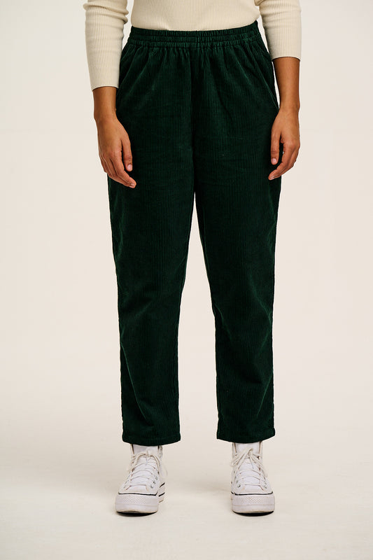 Billie - Corduroy Trousers in Posy Green