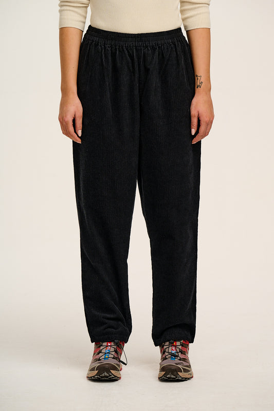 Billie - Corduroy Trousers in Black