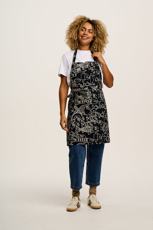 Ada - Cotton Apron in Artist Print by Marcello