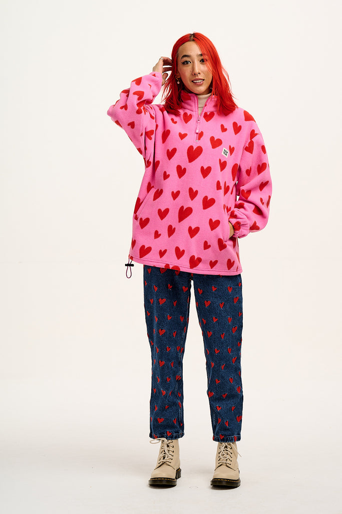 Stevie - Polar Fleece in Cupid Print