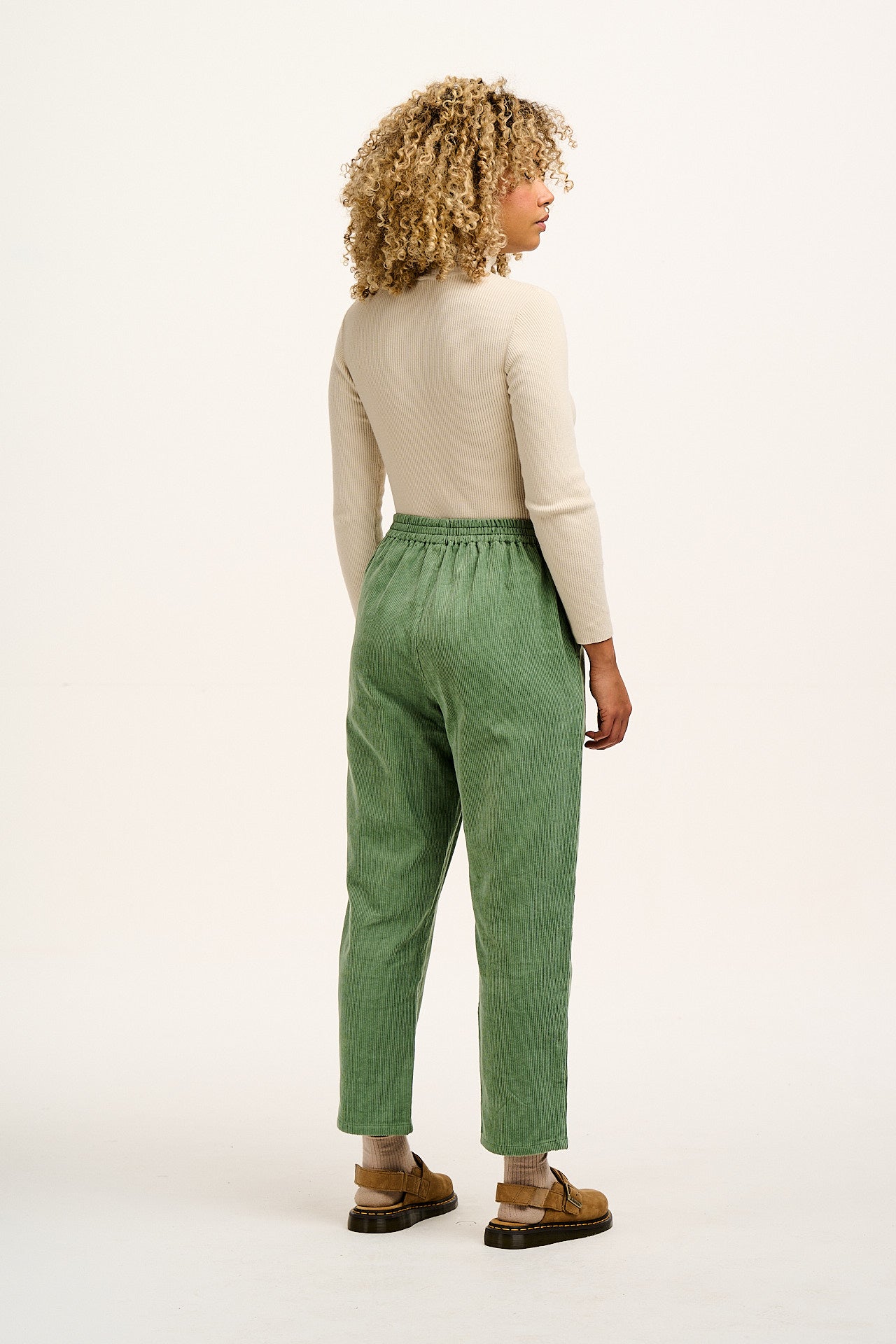 Billie - Corduroy Trousers in Green Bay