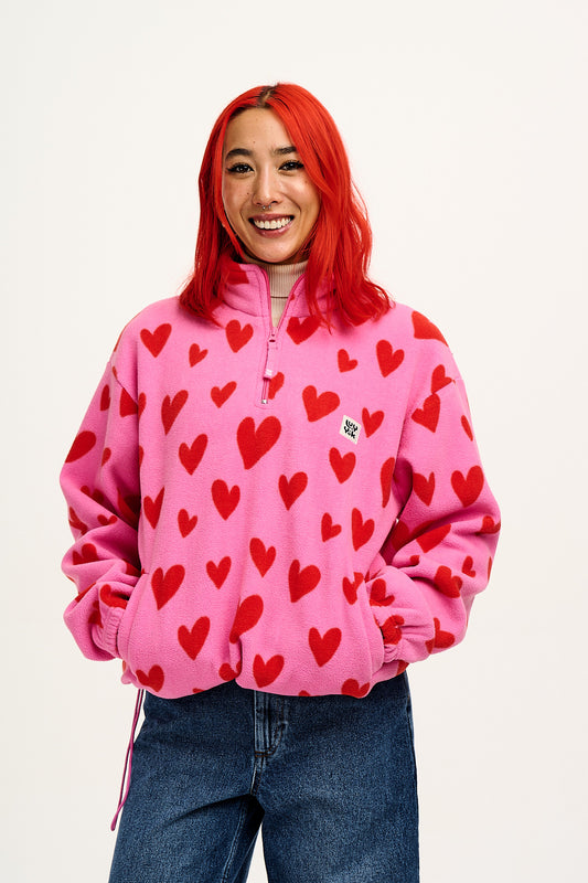 Stevie - Polar Fleece in Cupid Print