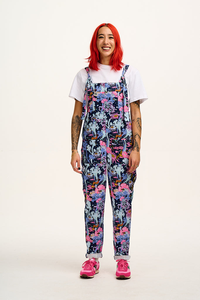 L.E. Original - Twill Dungarees in Artist Print by Tan Zi Xi