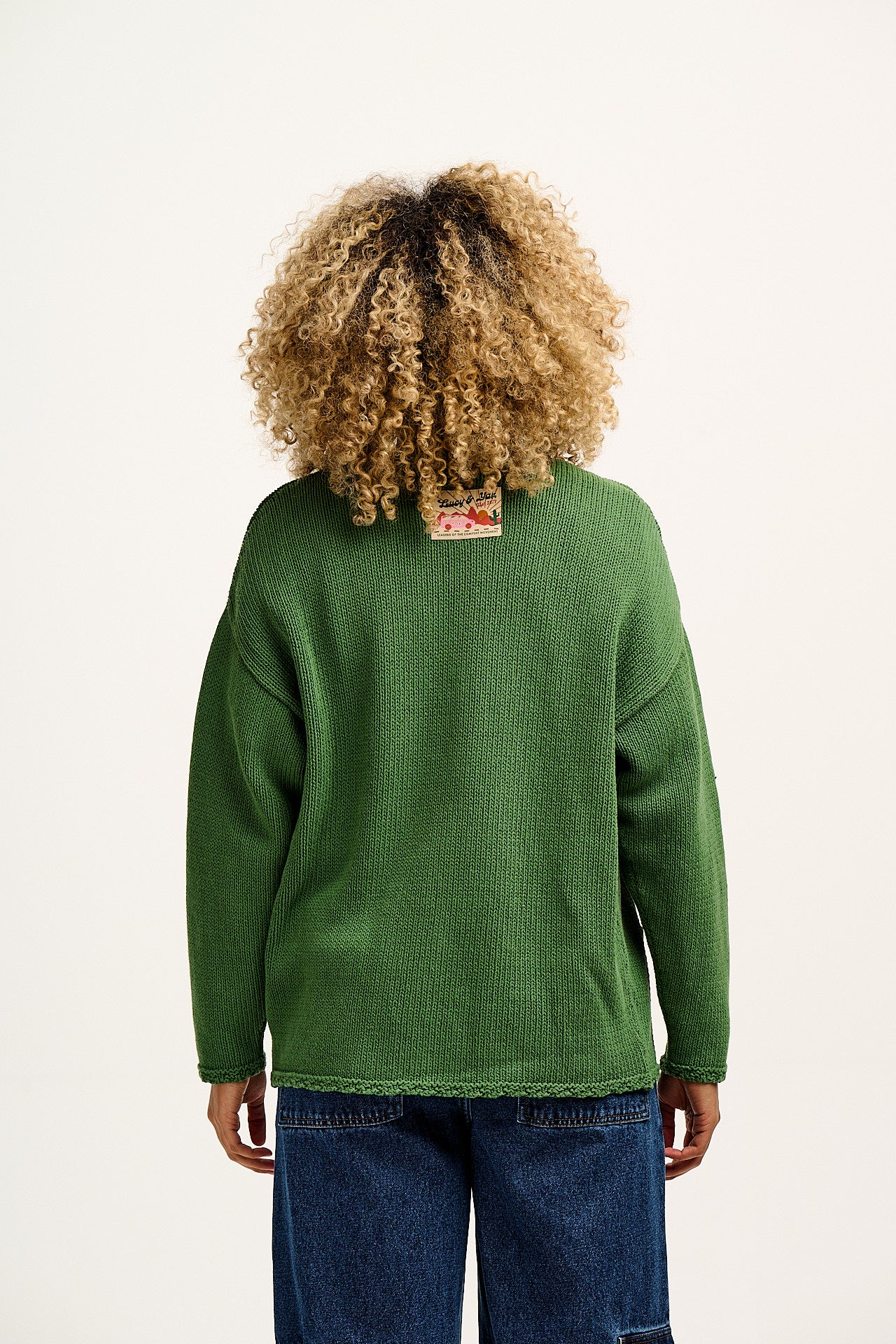 Frederika - Heavy Knit Cardigan in Highland Green