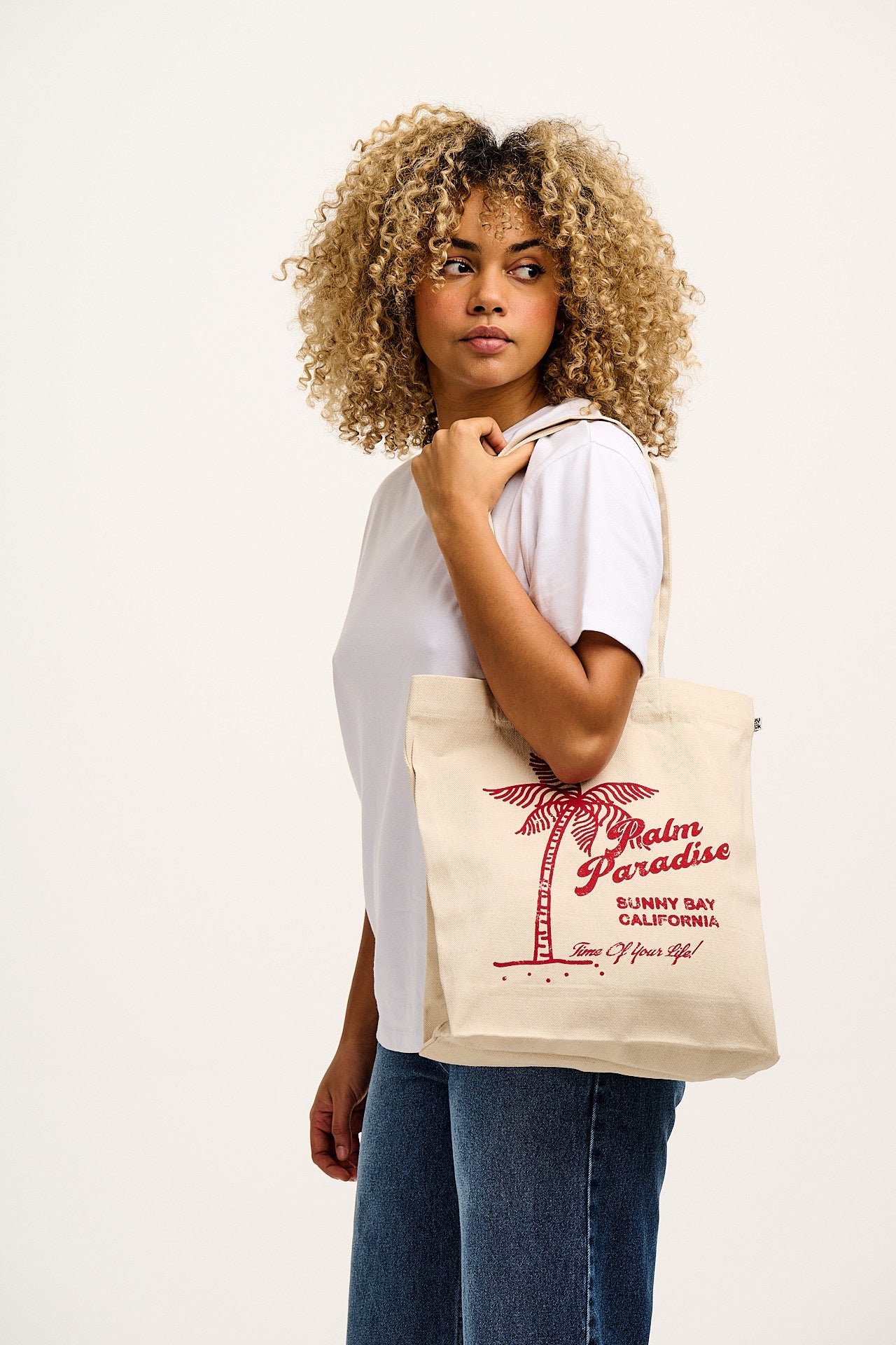 Felix - Cotton Tote Bag with Palm Paradise Print