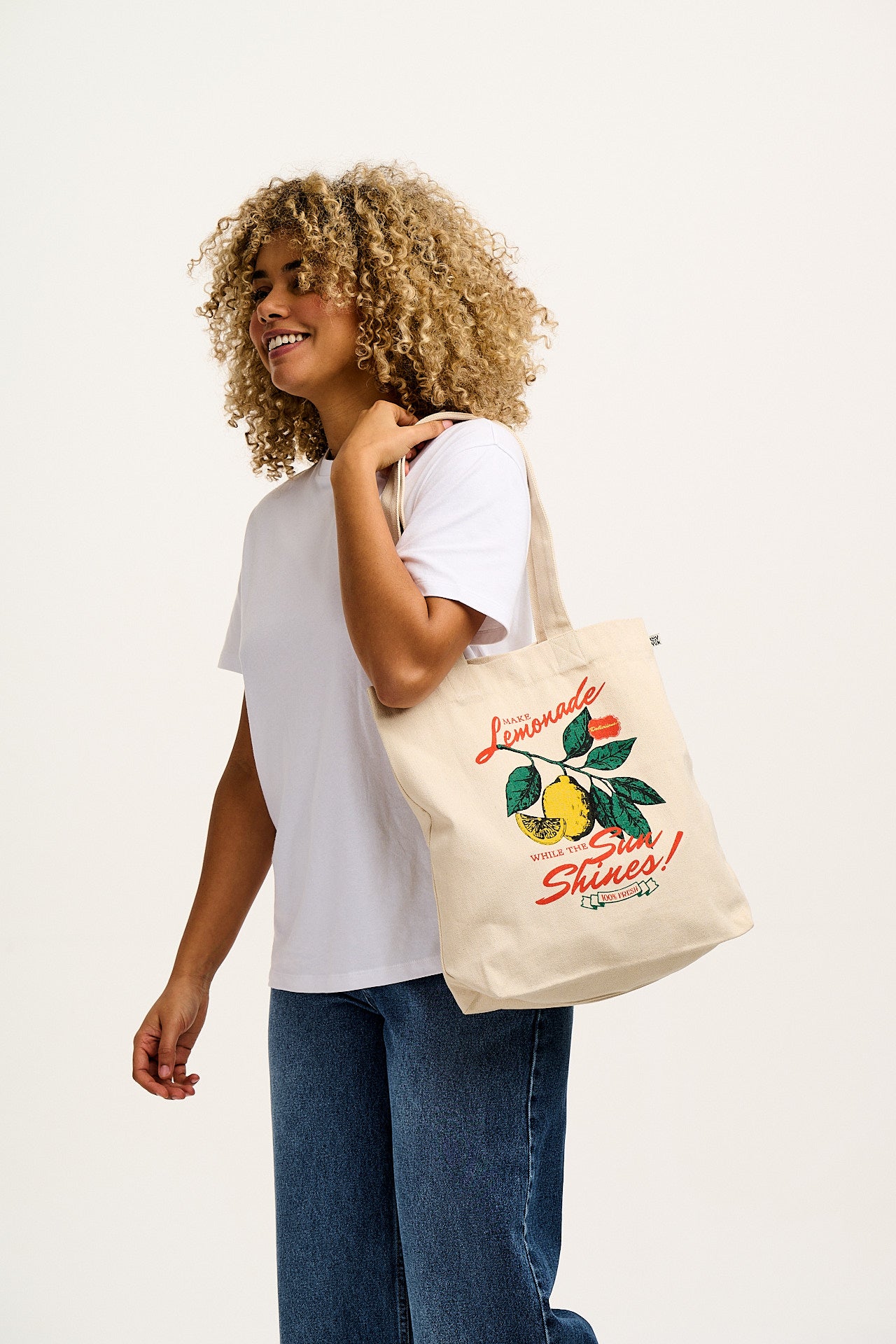 Felix - Cotton Tote Bag with Make Lemonade Print