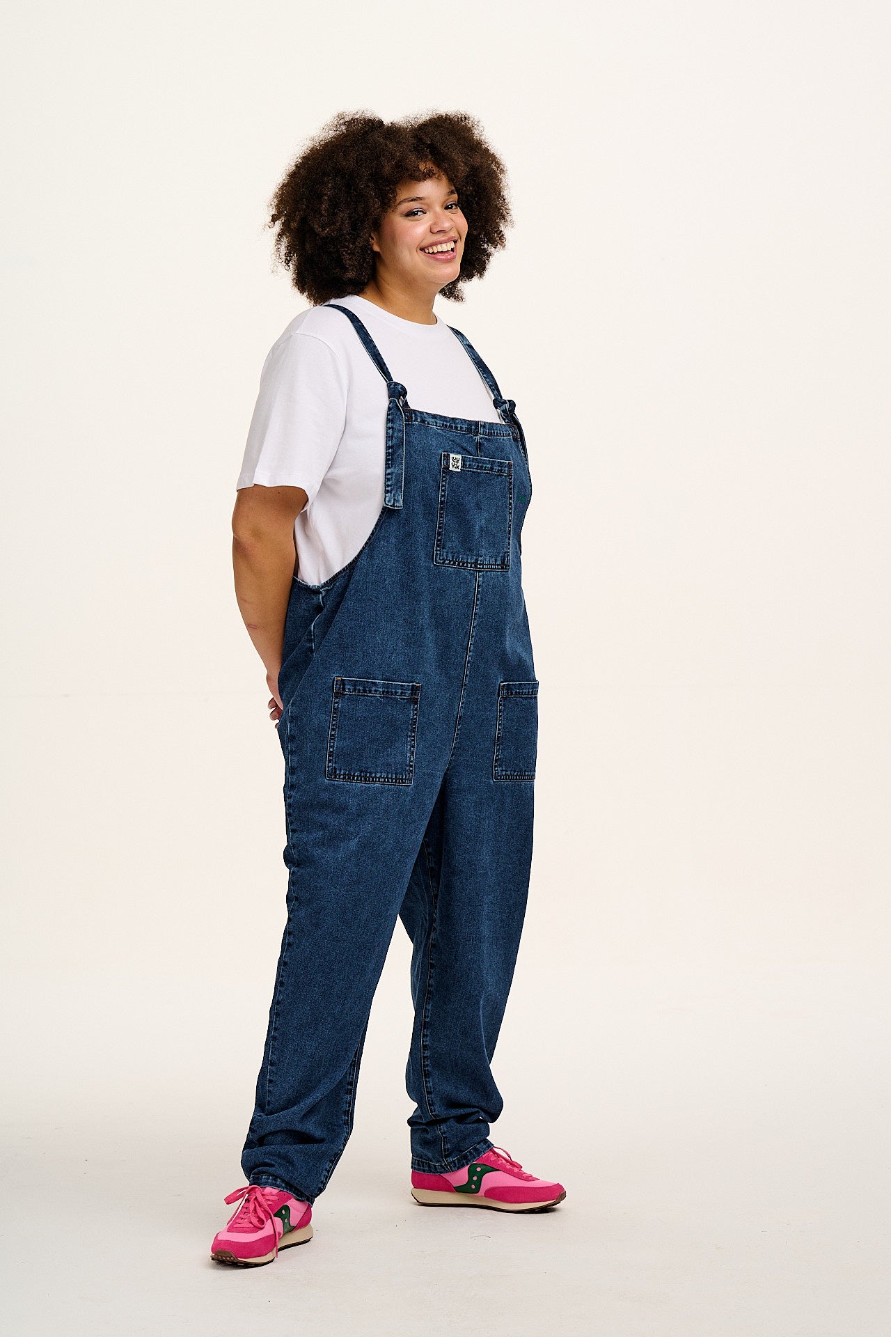 Original - Denim Dungarees in Mid Wash Blue