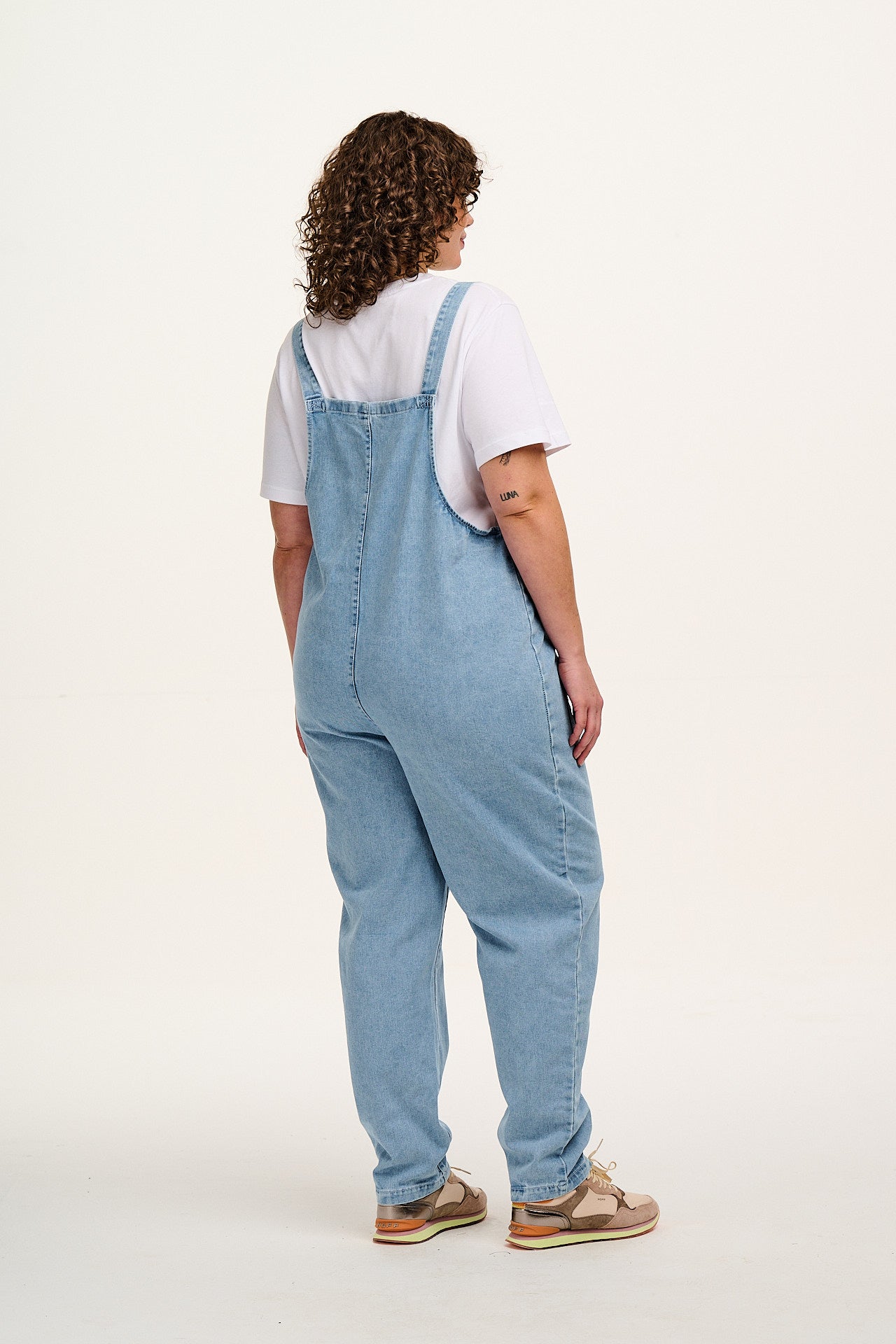 Original - Denim Dungarees in Light Wash Blue