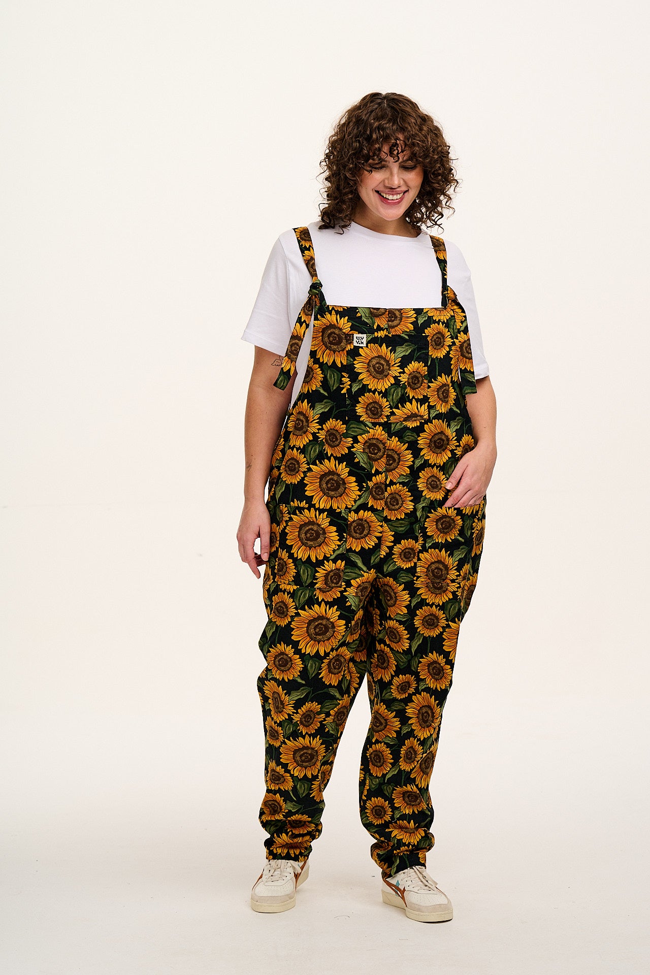 Original - Twill Dungarees in Sunflower Print