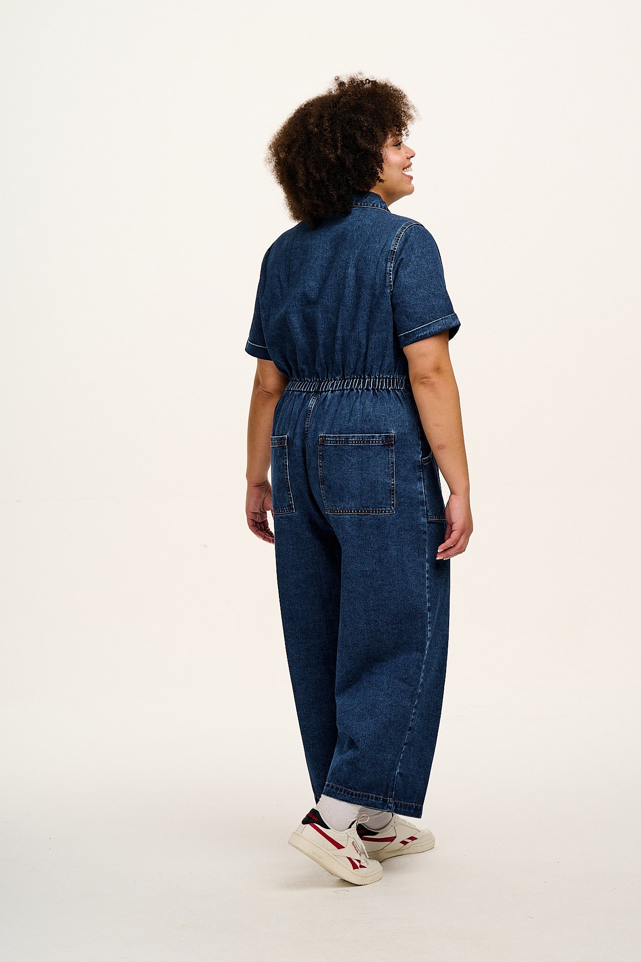 Ragan - Denim Jumpsuit in Mid Wash Blue