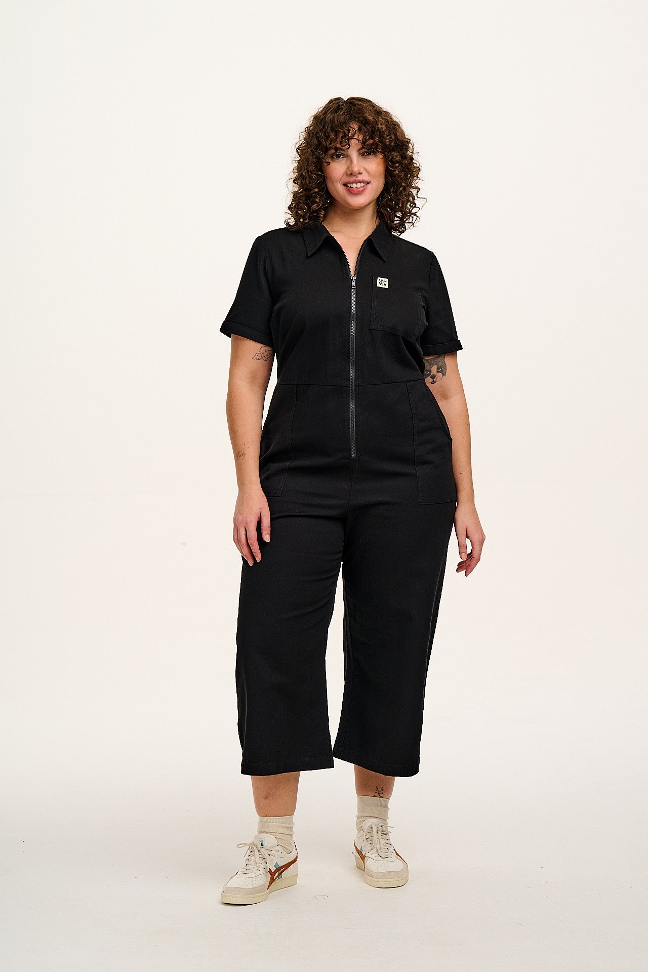 Ragan - Cotton Jumpsuit in Black