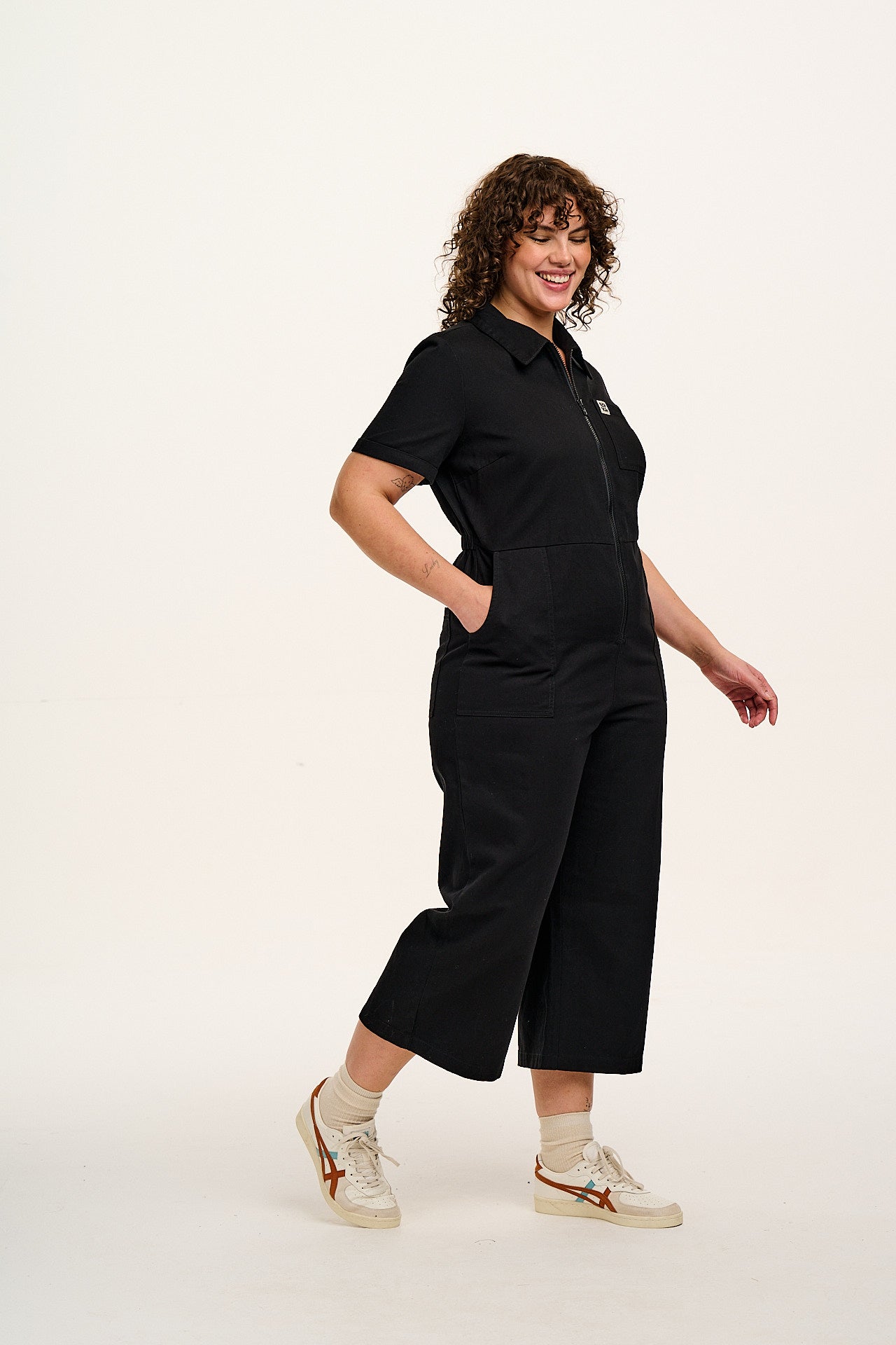 Ragan - Cotton Jumpsuit in Black