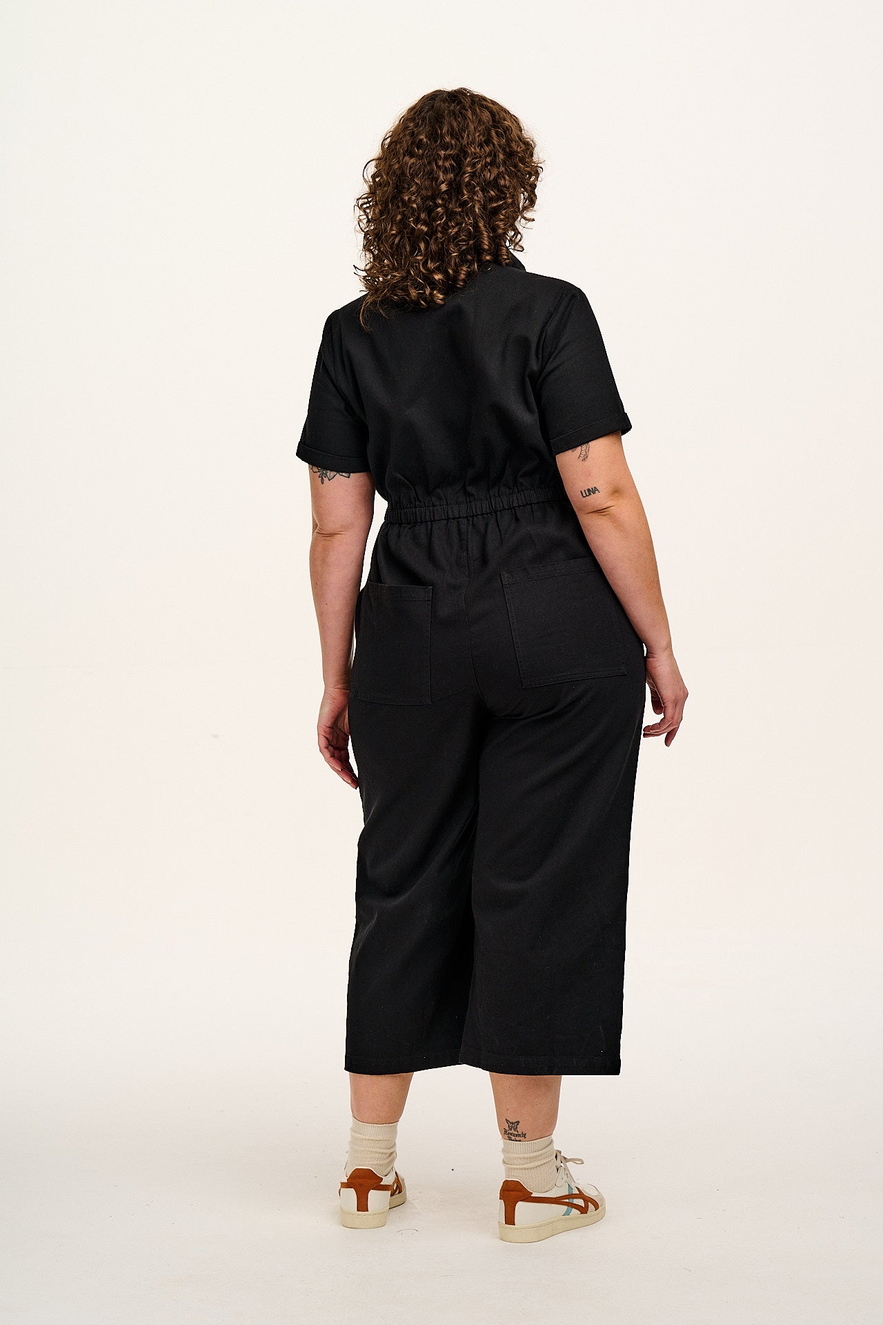 Ragan - Cotton Jumpsuit in Black