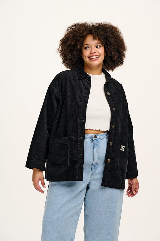 Olly - Corduroy Jacket in Black