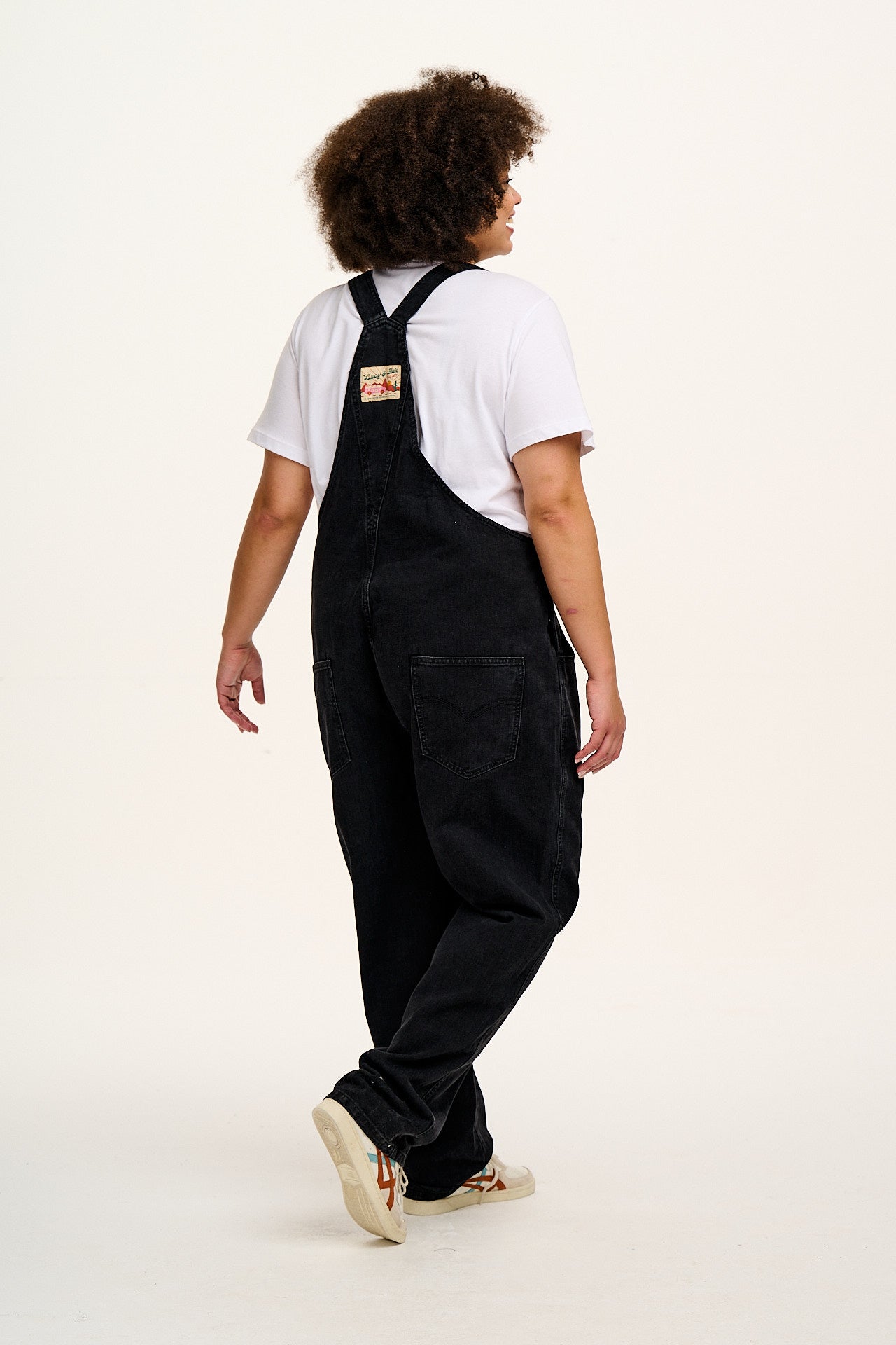 Reuben - Denim Dungarees in Washed Black