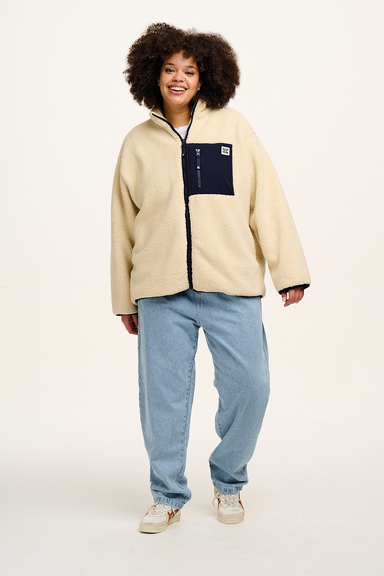 Harper - Borg Fleece Jacket in Cream