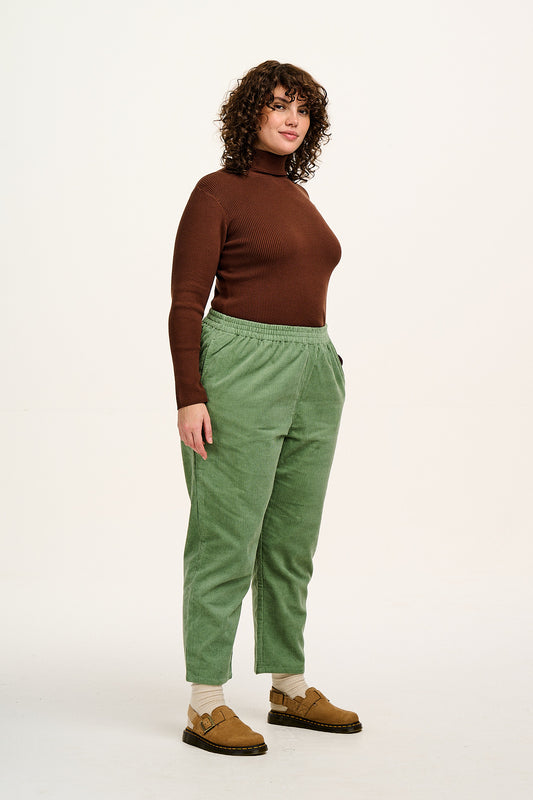 Billie - Corduroy Trousers in Green Bay